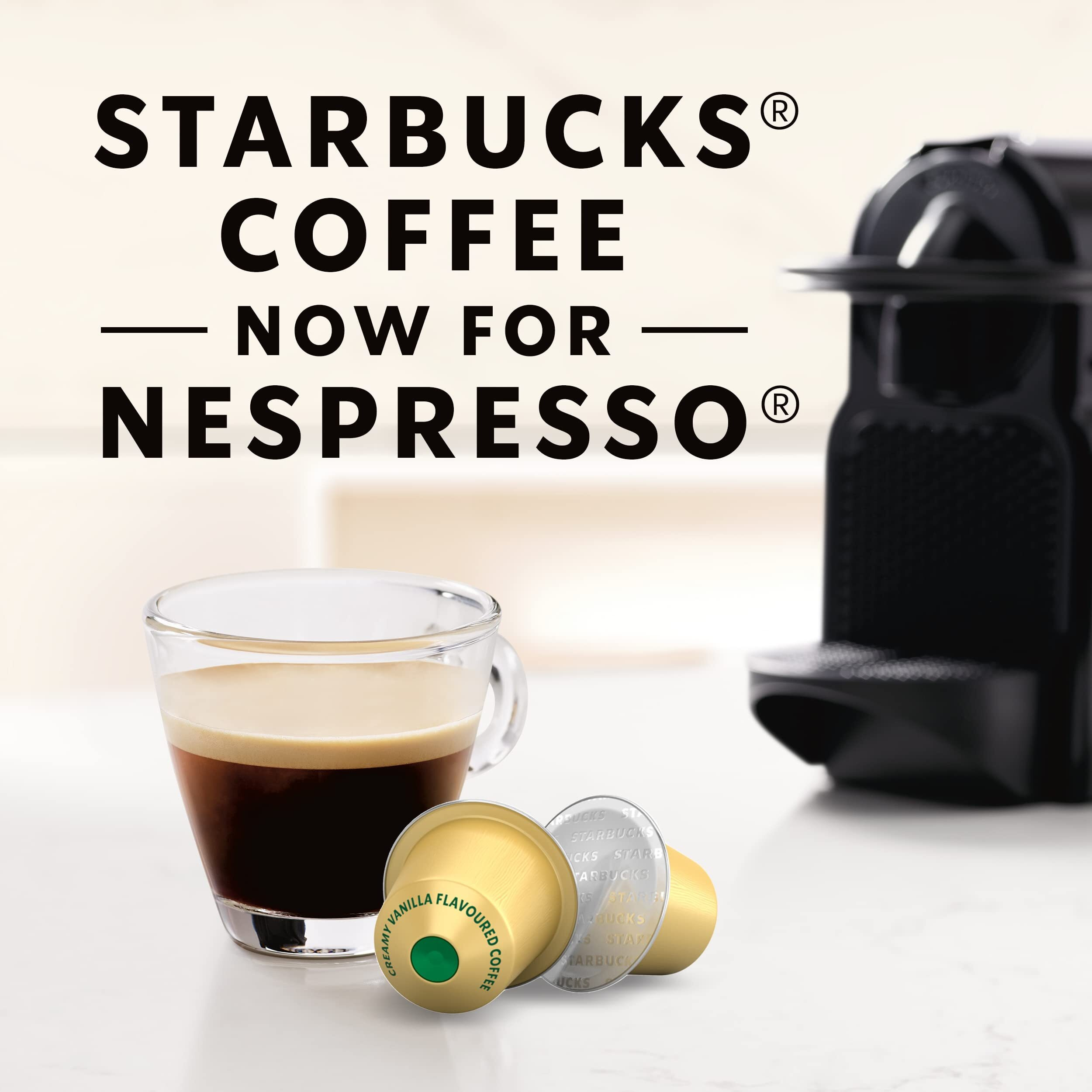 Starbucks By Nespresso Original Line Vanilla Flavored Coffee, 50-Count Espresso Pods
