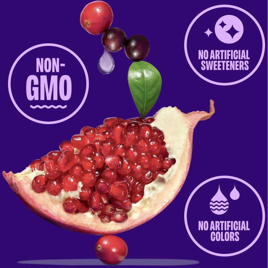 Revl Fruits 100% Juice, No Added Sugar, Cranberry Pomegranate Acai, Berry Wild, 32 Fl Oz. Carton (Pack Of 6)