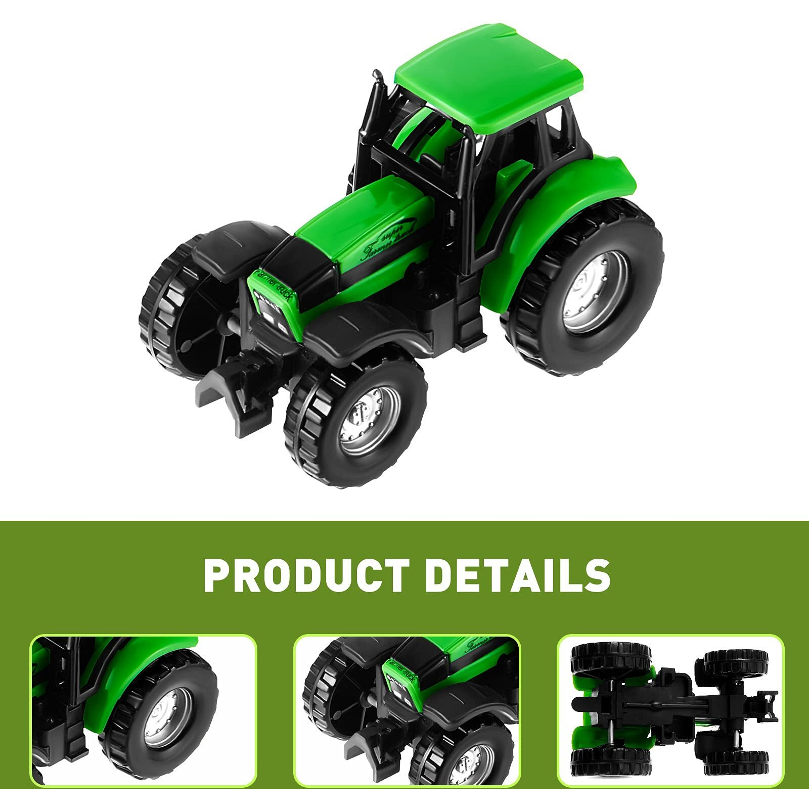 12 Pieces Farm Animal Tractor Cake Topper Set With Tree Farmer Fences Mini Barn Animal Figurines For Farm Animal Theme Party Baby Shower Birthday Party Decorations