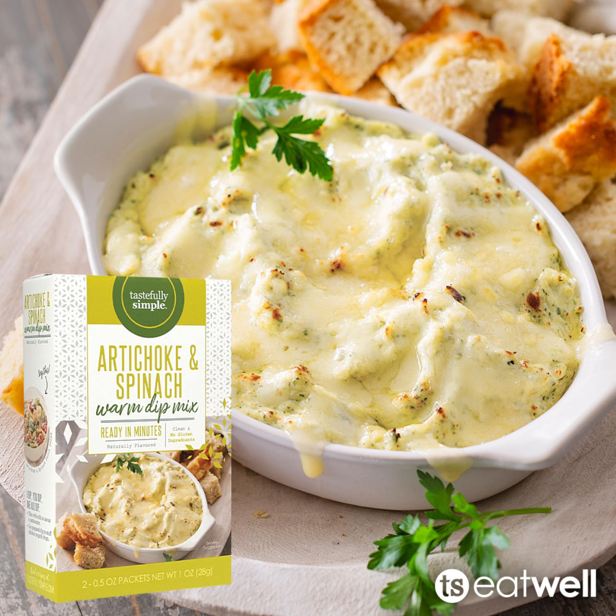 Tastefully Simple Artichoke And Spinach Warm Dip Mix, 0.5 Ounce (Pack Of 2)
