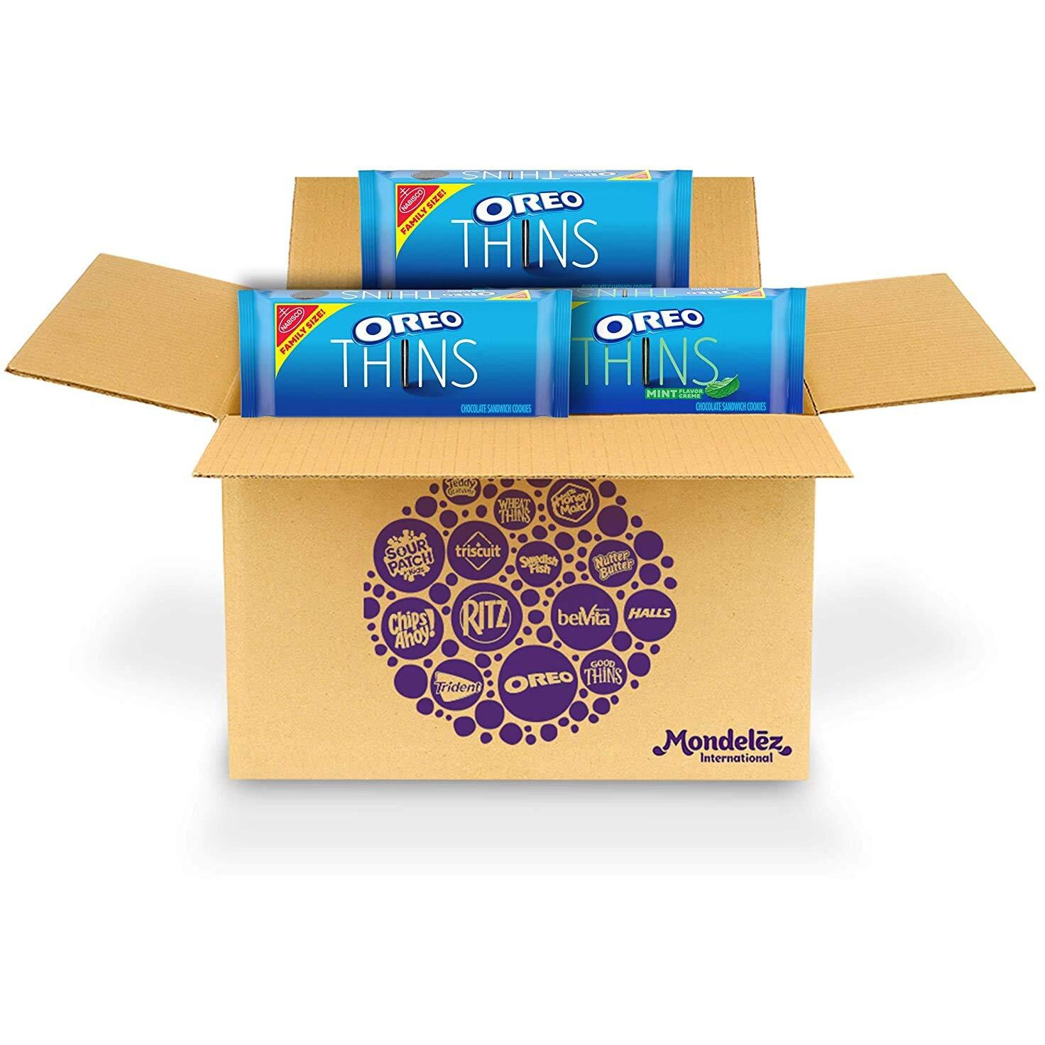 Oreo (Ormt9) Thins Flavored Creme And Thins Original Chocolate Sandwich Cookies Variety Pack, Oz Mint 39.3 Ounce