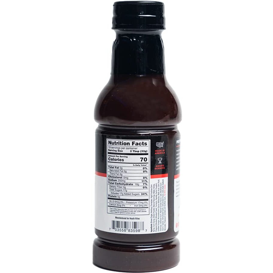 Heath Riles Bbq Sauces, Sweet Bbq Sauce, Pit Master Barbecue Sauce For Meat, Marinades, Dressings, 3 Bottles,16 Oz.