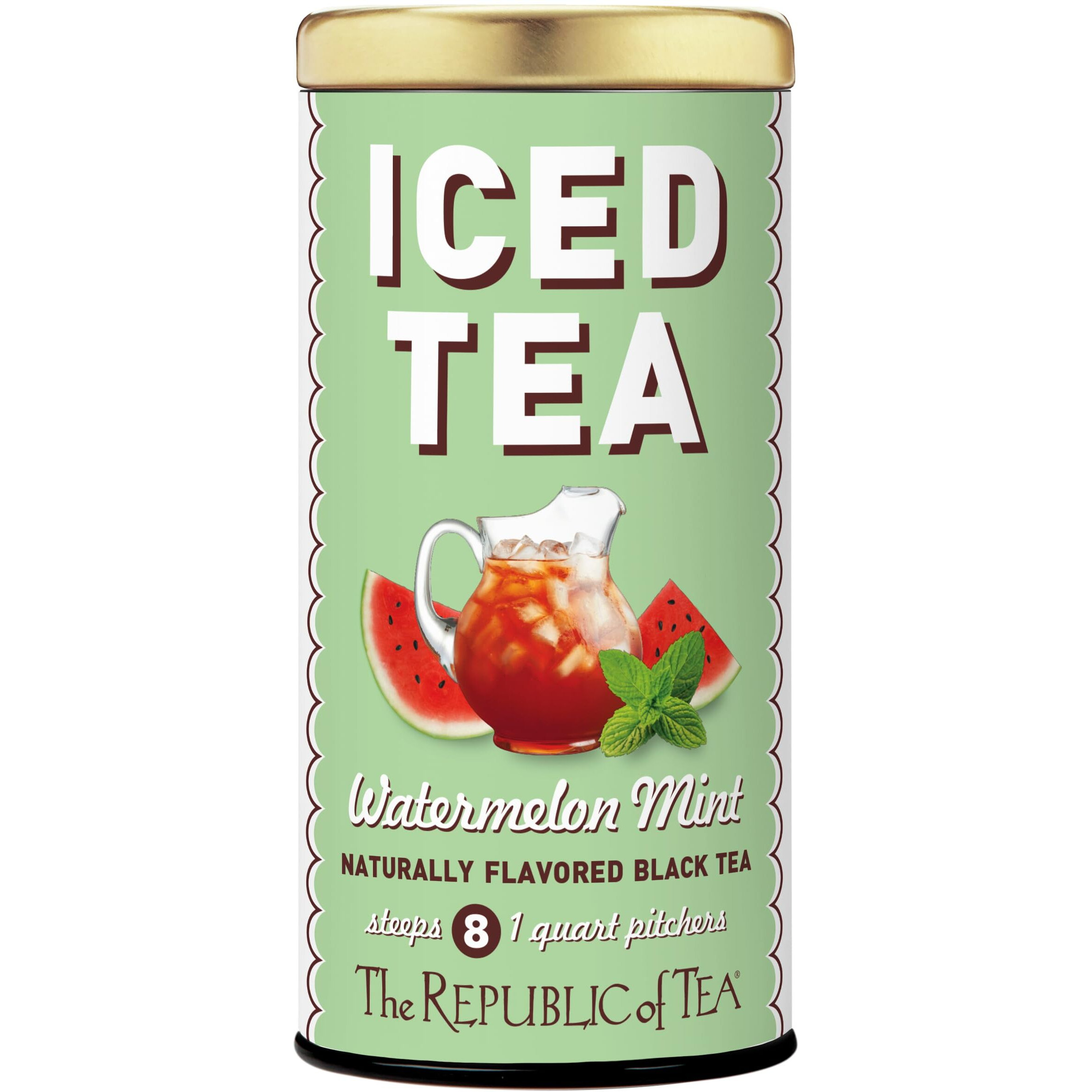 The Republic Of Tea Iced Tea Watermelon Mint, 8 Count, Premium Fine Black Tea