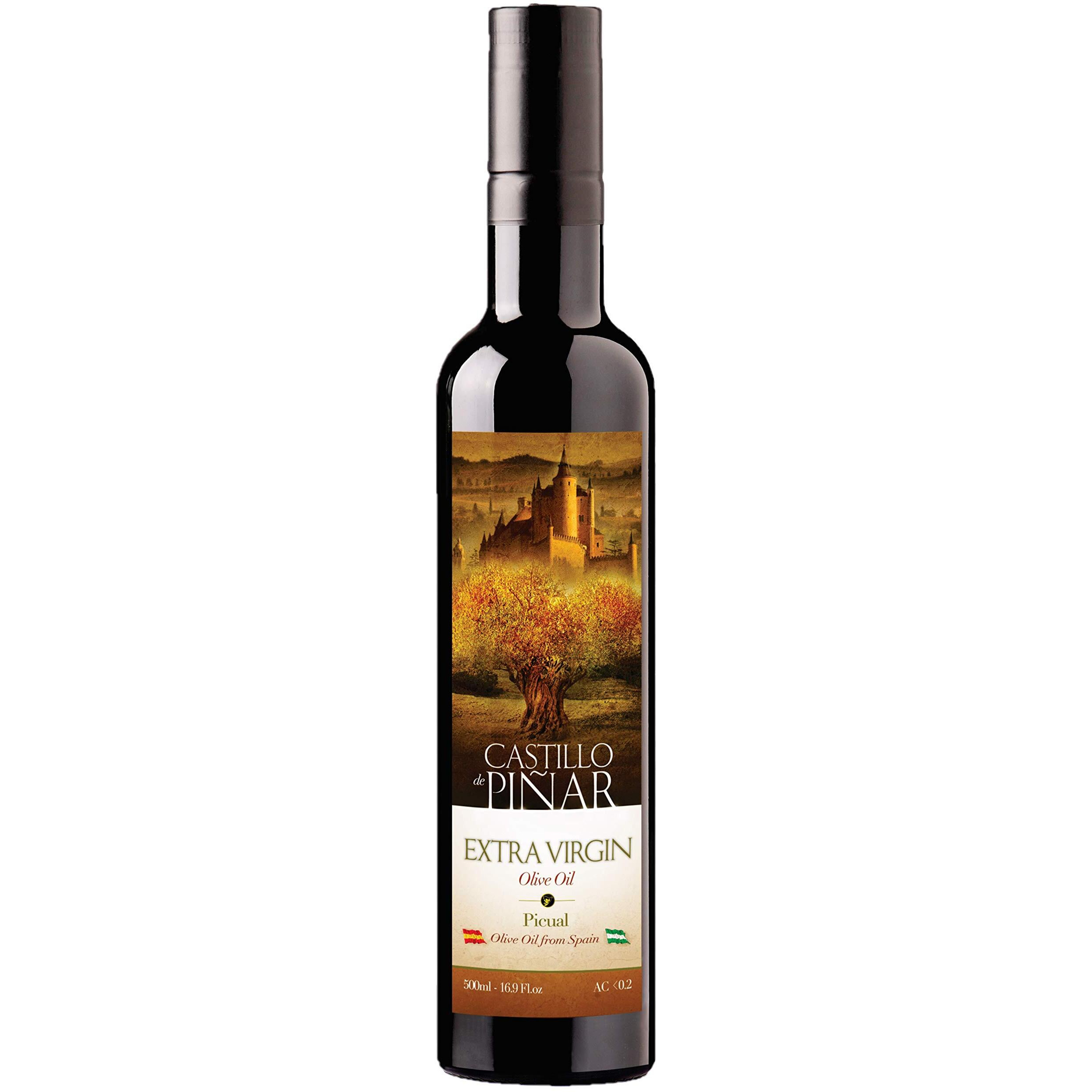 Castillo De Pinar First Cold Pressed Extra Virgin Olive Oil Picual Single-Variety 500Ml Less Than 02% Acidity, Gluten Free Non Gmo