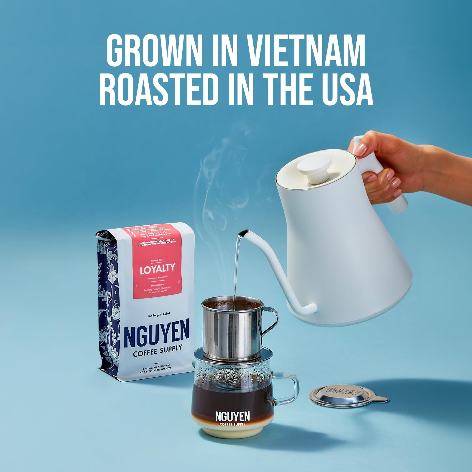 Nguyen Coffee Supply - Loyalty Signature Robusta & Arabica Blend Medium Roast Premium Whole Coffee Beans, Vietnamese Single Origin, Direct Trade, Roasted In Brooklyn [12 Oz Bag]