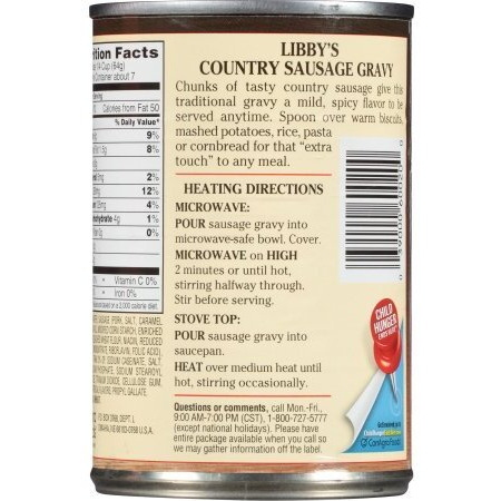 Libby's, Country Sausage Gravy, 15Oz Can (Pack Of 6)