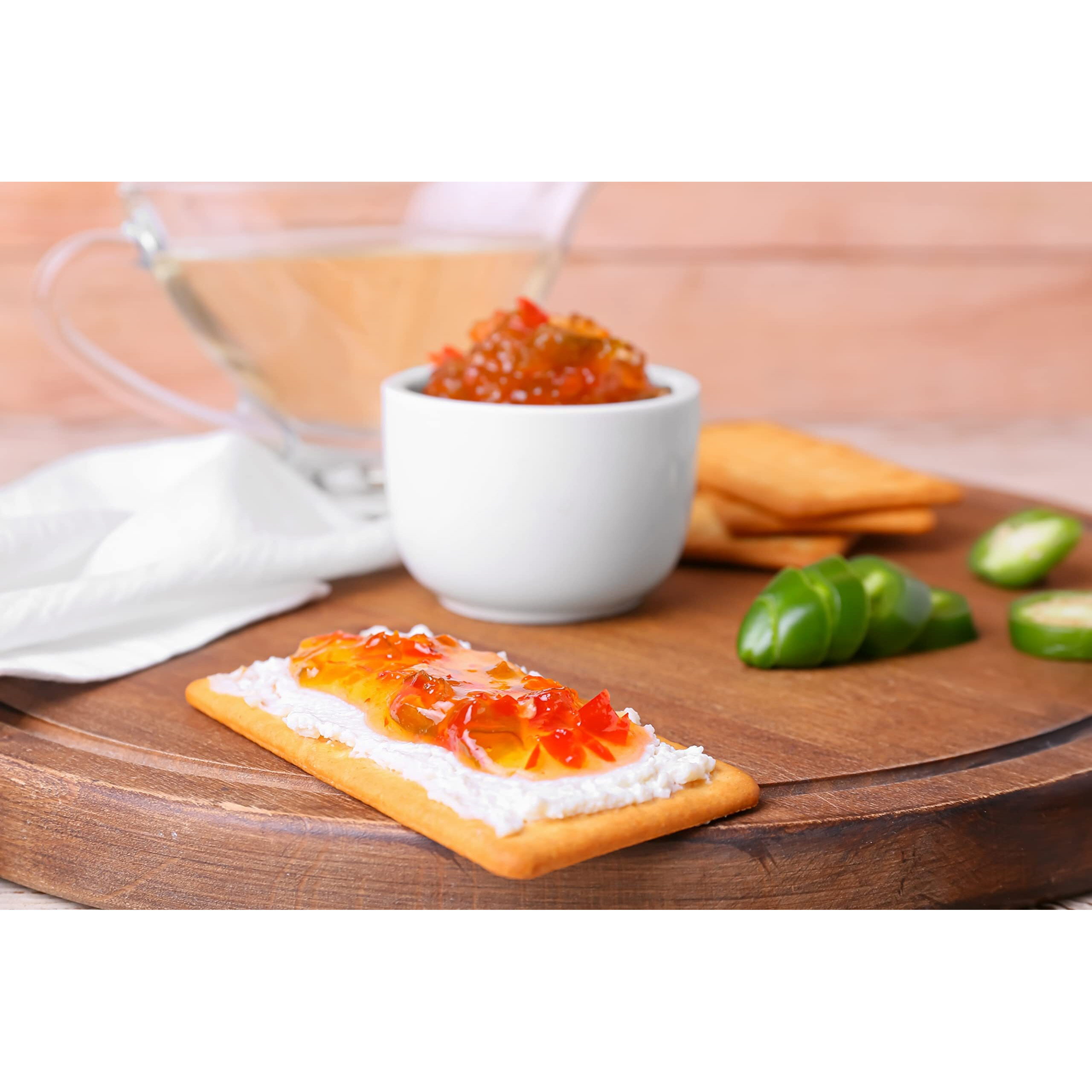 Tennessees Best Old Fashion Style Jalapeno Jams | Handcrafted With Simple Ingredients | Small Batch Made- 18 Oz Resealable Glass Jar (Peach Jalapeno Jam)