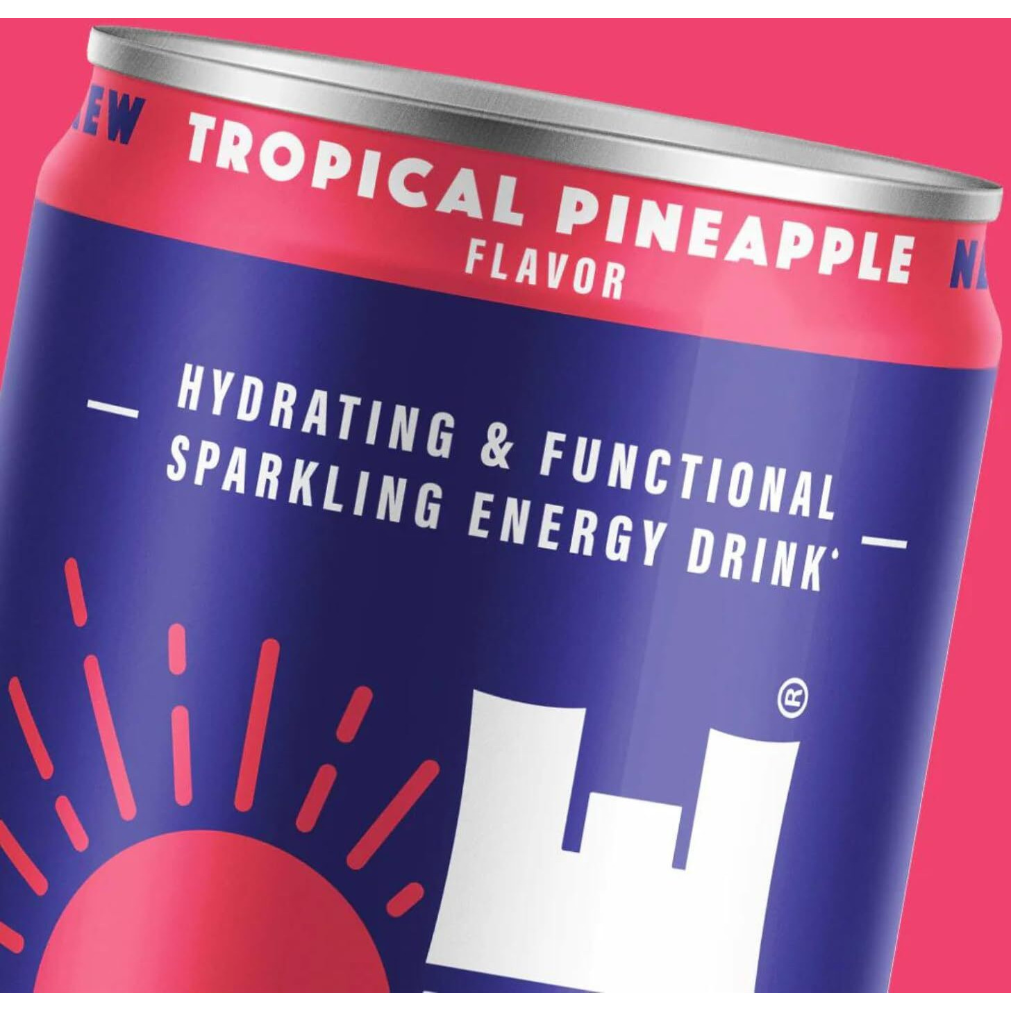 Sunshine Sparkling Energy Drink, Tropical Pineapple With Daily Essential Vitamins, 360Mg Of Electrolytes, 70Mg Of Natural Caffeine, 12 Fl Oz (Pack Of 24)