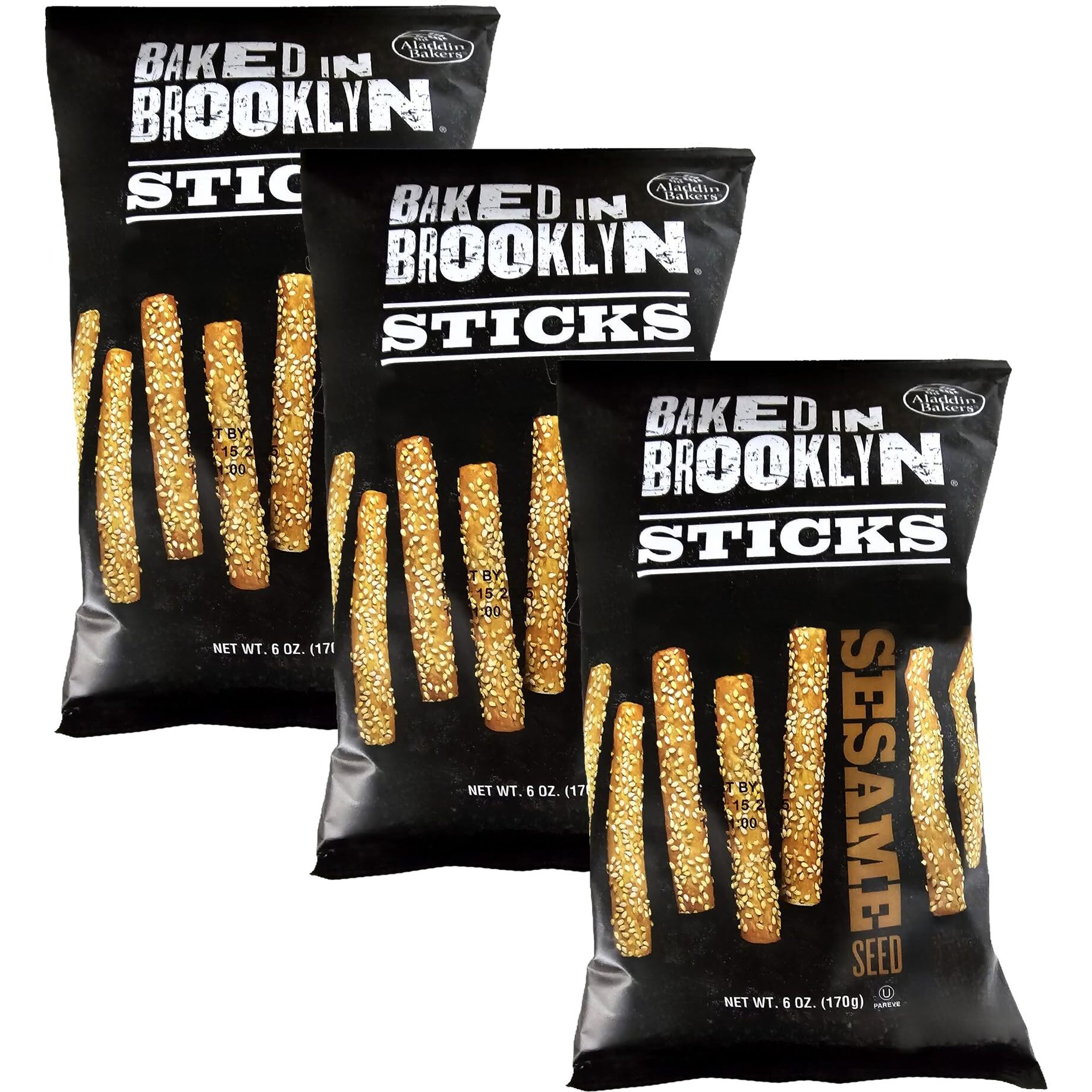 Baked In Brooklyn Sticks Certified Kosher - Sesame - Pack Of 3-6 Ounce