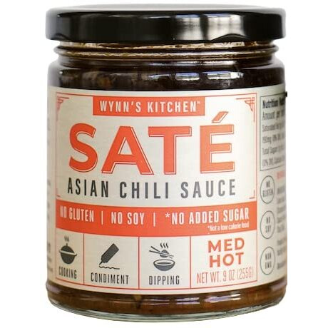 Wynn's Kitchen Sate Asian Chili Sauce (Keto, Sugar Free, Paleo, All Natural Ingredients, No Msg, Gluten Free)