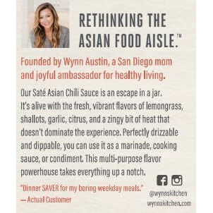 Wynn's Kitchen Sate Asian Chili Sauce (Keto, Sugar Free, Paleo, All Natural Ingredients, No Msg, Gluten Free)