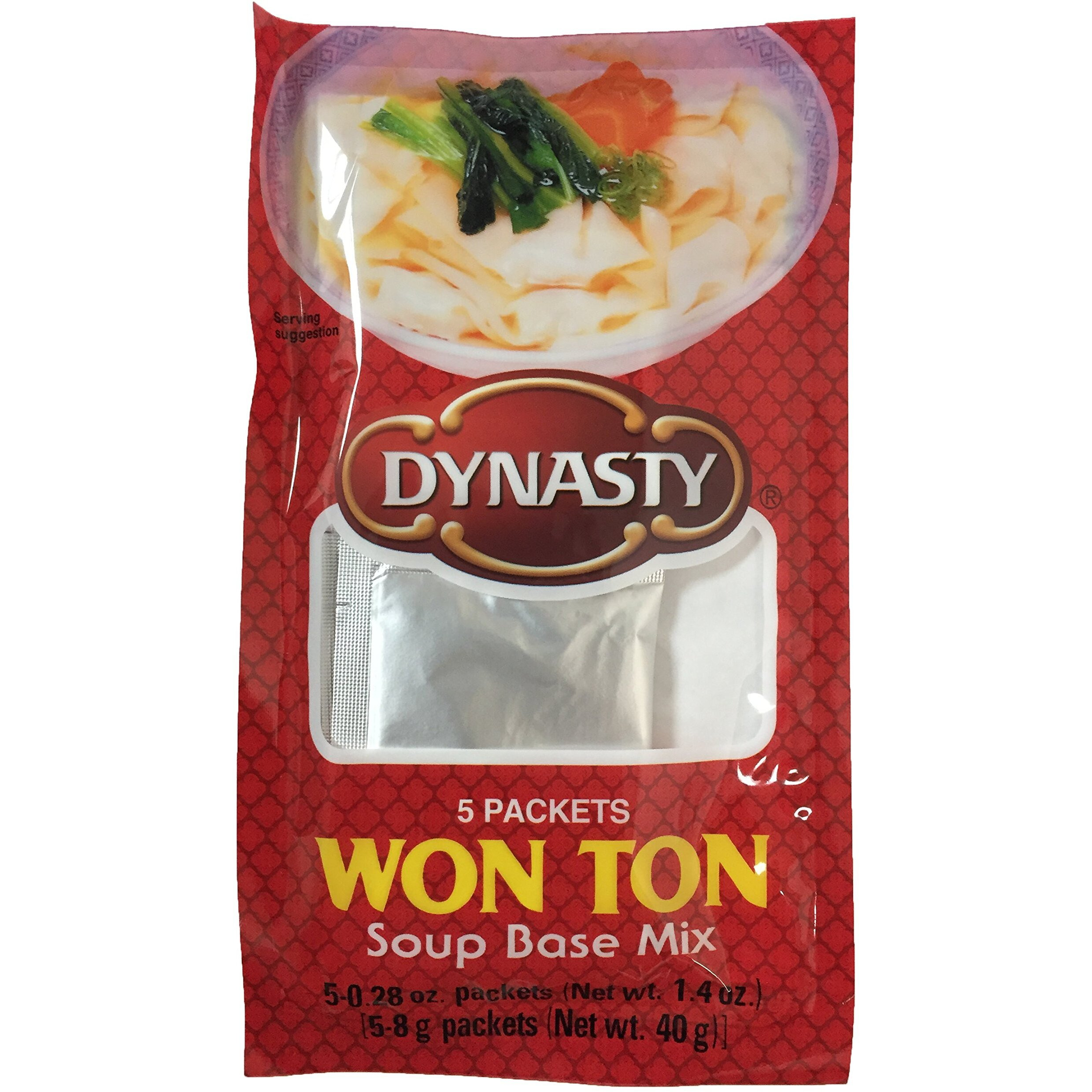 Won Ton Soup Base Mix 5 Individual Packets Per Pack, 1.4 Oz, (4 Pack)