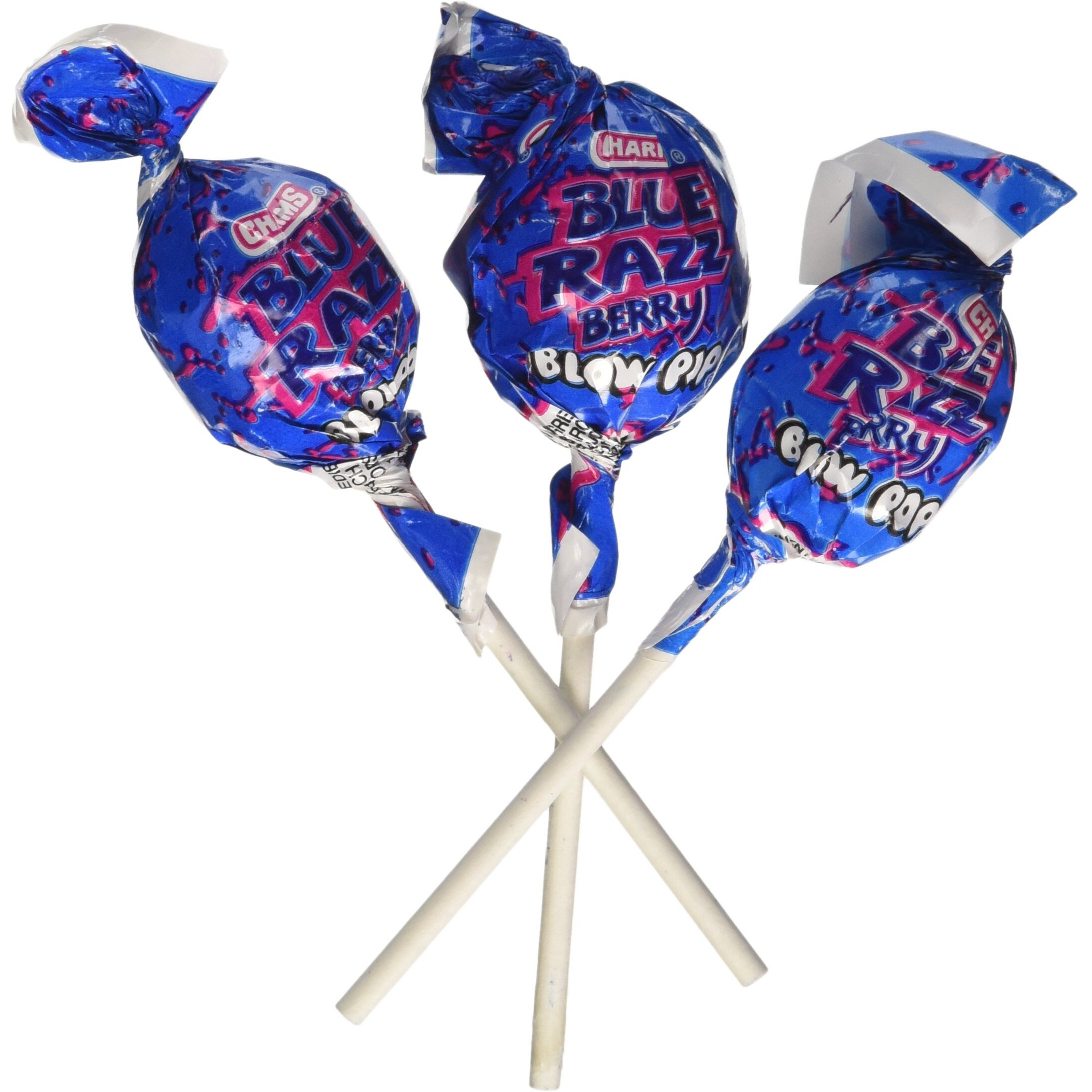 Charms Blue Razzberry Blow Pops Lollipops Quantity 48
