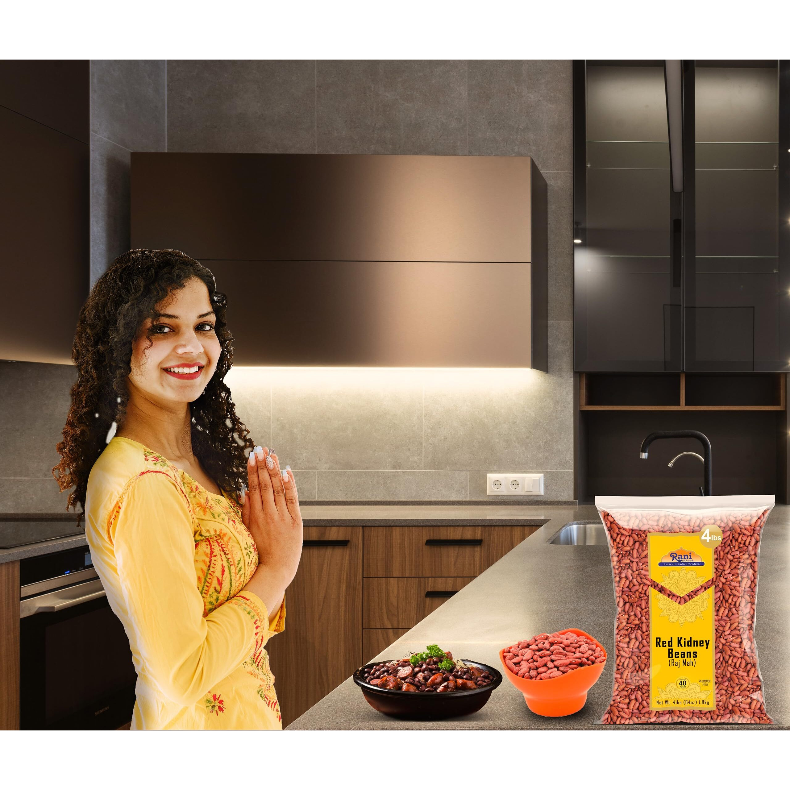 Rani Red Kidney Beans, Light 64Oz (4Lbs) 1.81Kg Bulk ~ All Natural | Vegan | Gluten Friendly | Non-Gmo | Kosher | Raj Mah