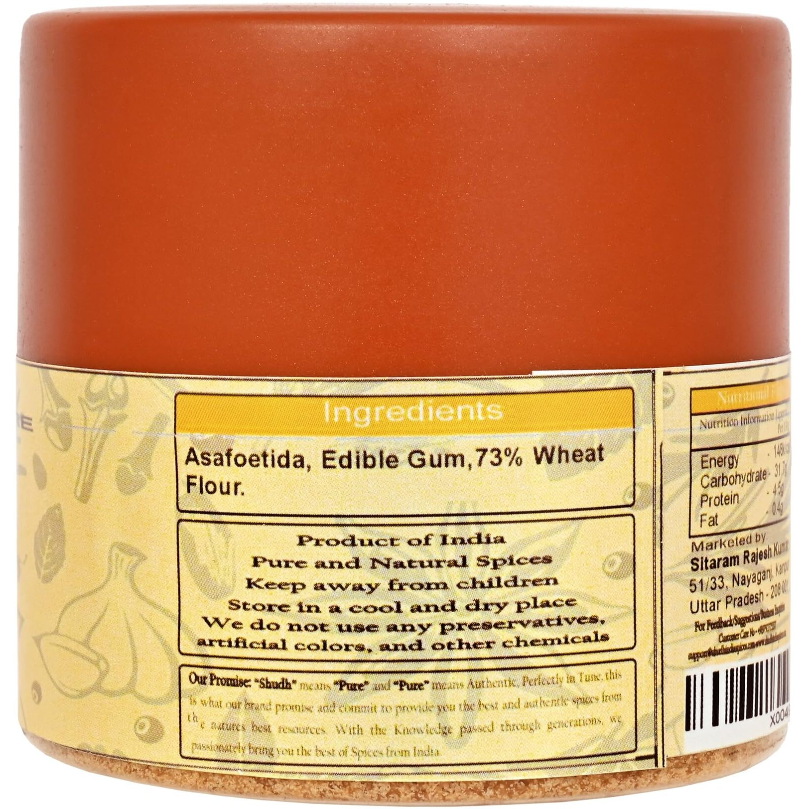 Shudh India Asafoetida Powder (Hing) Ground 3.5Oz (100G) Pet Jar ~ All Natural | Salt Free | Vegan | Non-Gmo | Asafoetida Indian Spice | Best For Onion Garlic Substitute