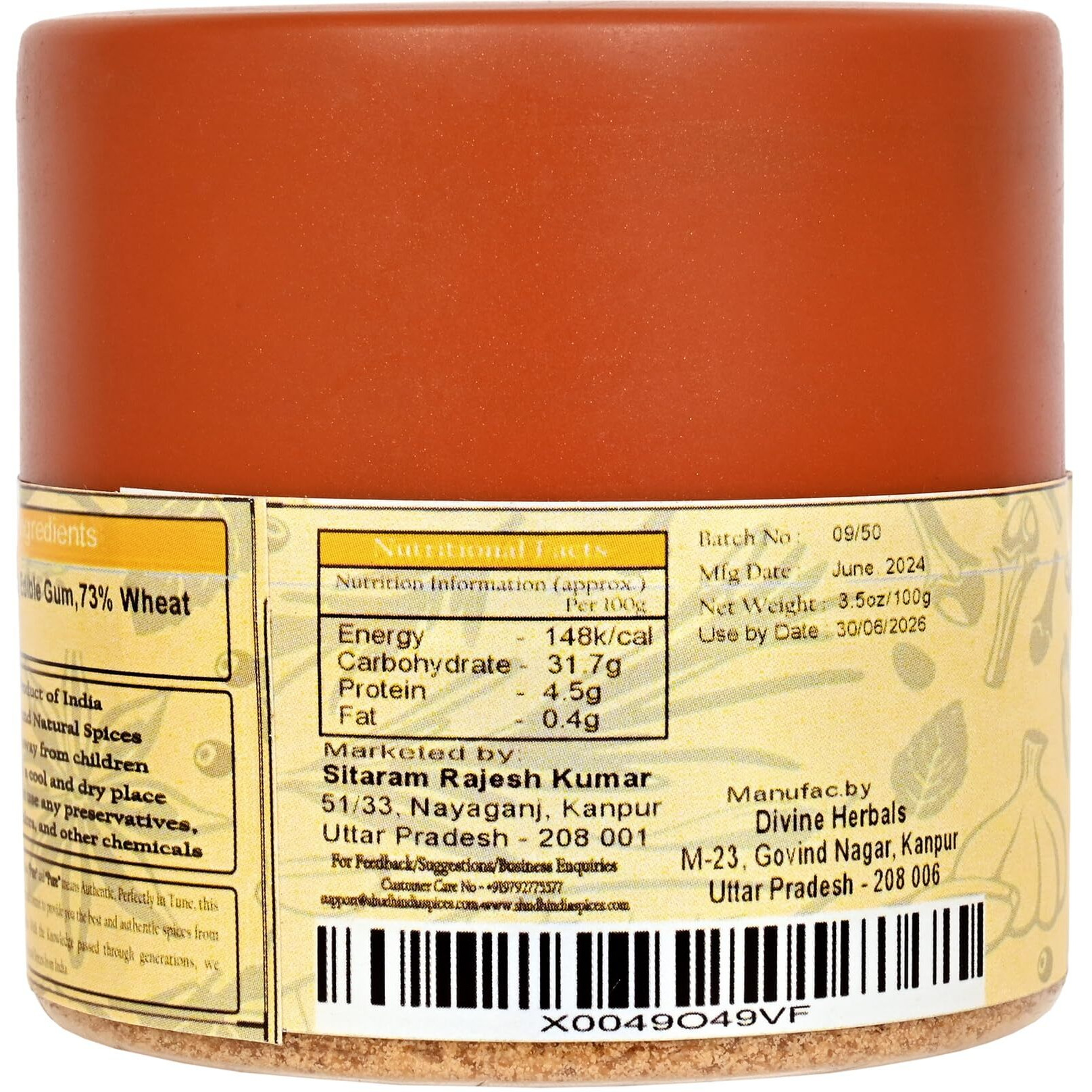 Shudh India Asafoetida Powder (Hing) Ground 3.5Oz (100G) Pet Jar ~ All Natural | Salt Free | Vegan | Non-Gmo | Asafoetida Indian Spice | Best For Onion Garlic Substitute