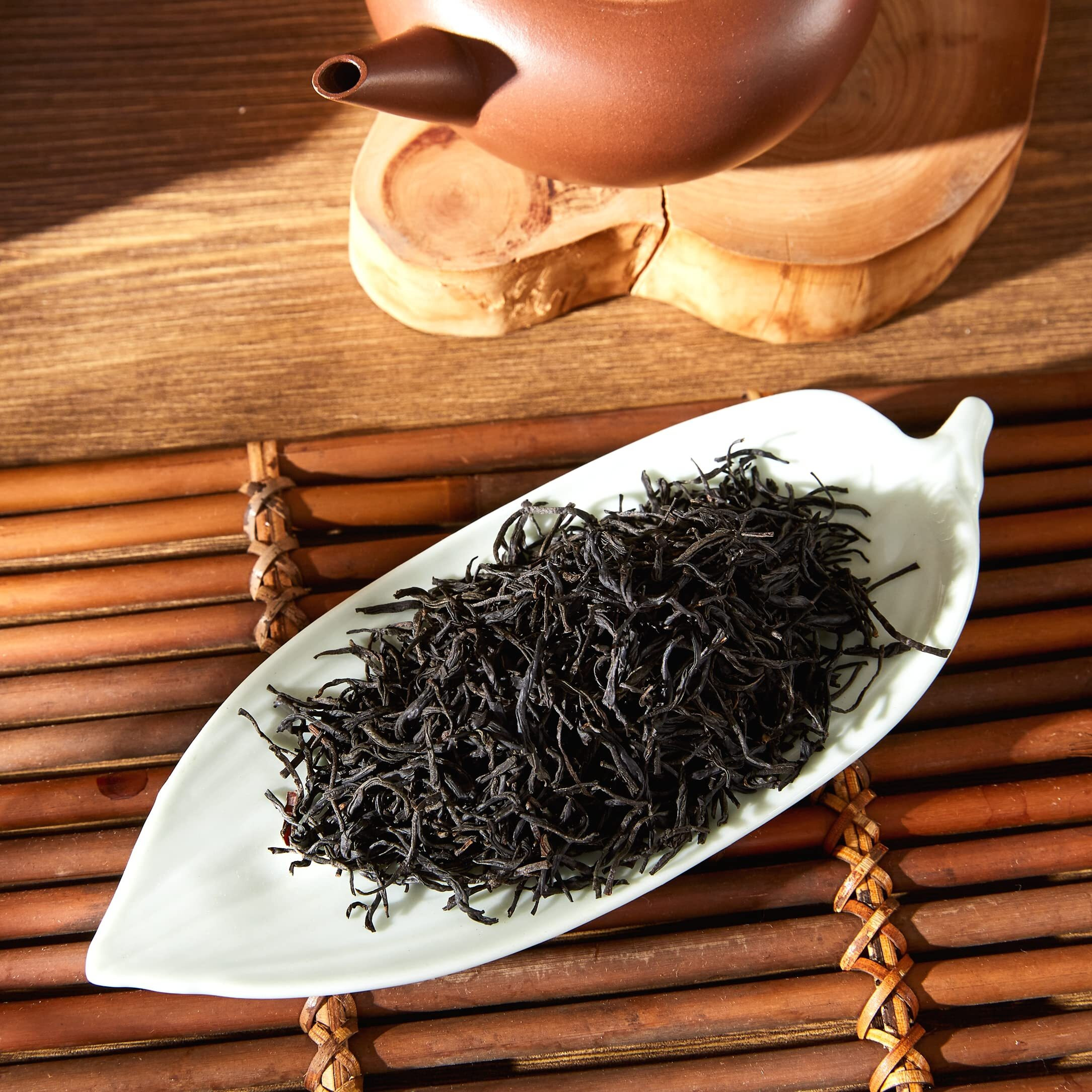 Chawuwarmsun [B] Lapsang Souchong Black Tea,No Smokey Taste,3.5Oz/100G,Loose Leaf Tea,Chinese Kongfu Cha
