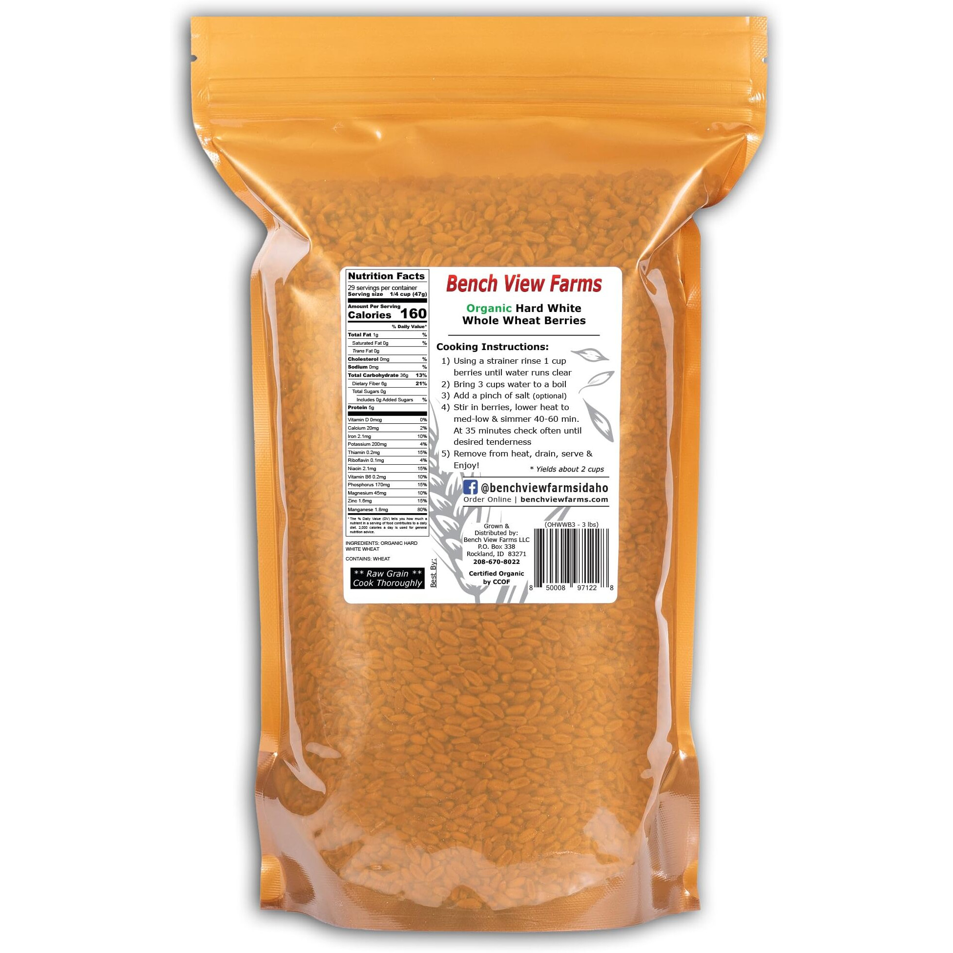 Organic Hard White Wheat Berries