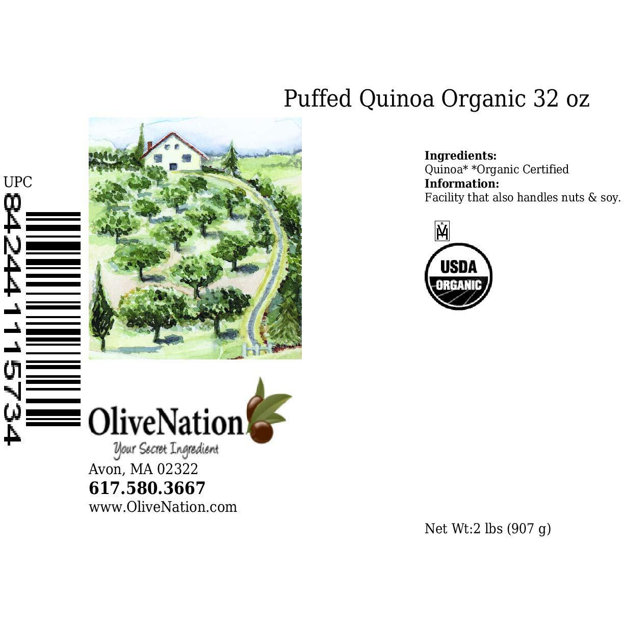 Olivenation Puffed Quinoa 32 Ounces