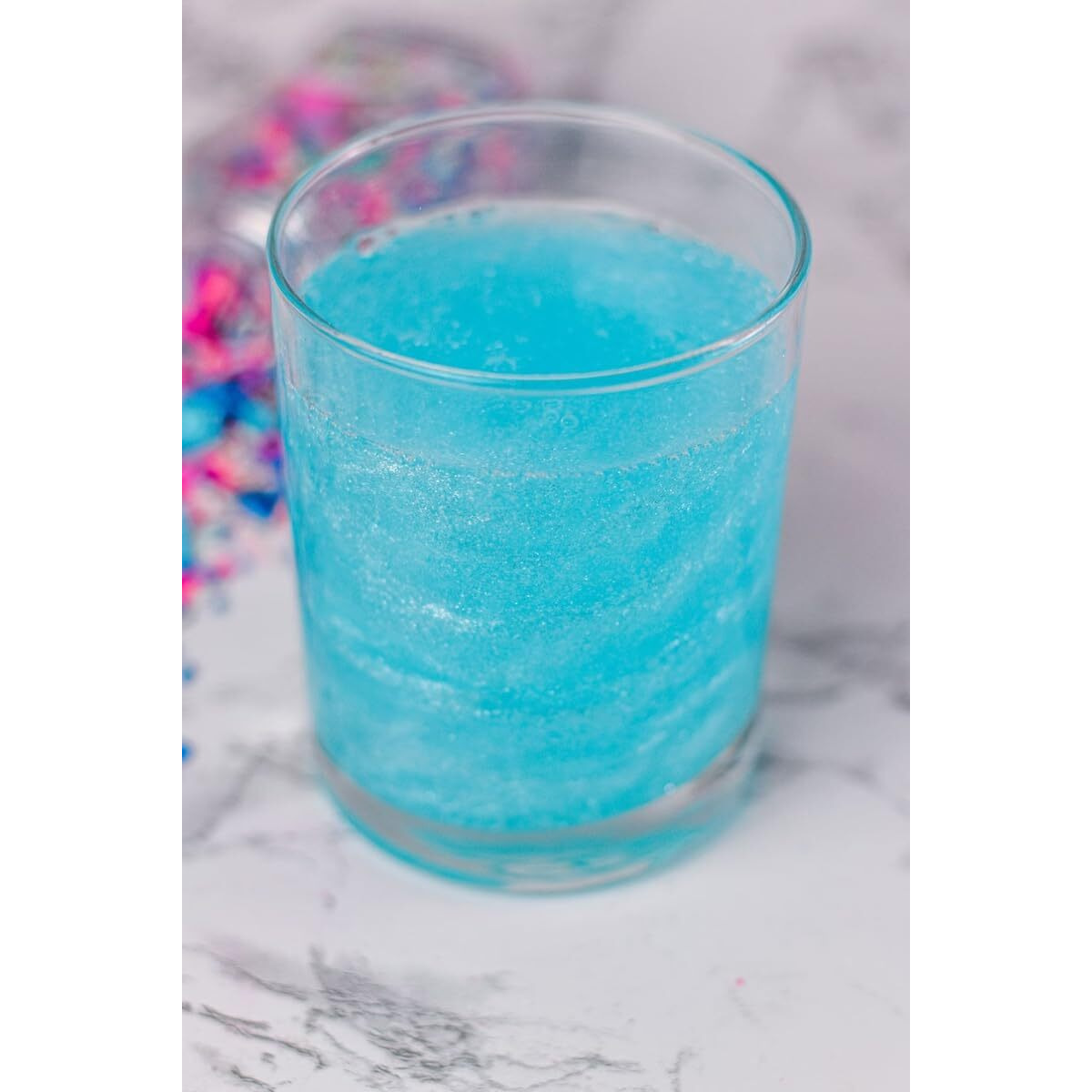 Gender Reveal Decorations Edible Glitter For Drinks, Magical Gender Reveal Ideas, Surprise Boy Or Girl Gender Reveal Sprinkles As Drink Glitter Or Brew Glitter, Baby Reveal - Blue Edible Glitter