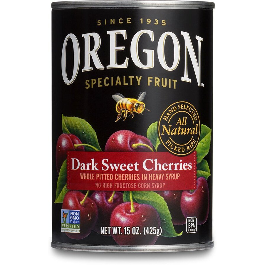 Oregon Fruit Pitted Dark Sweet Cherries In Heavy Syrup, 15-Ounce Cans (Pack Of 8)