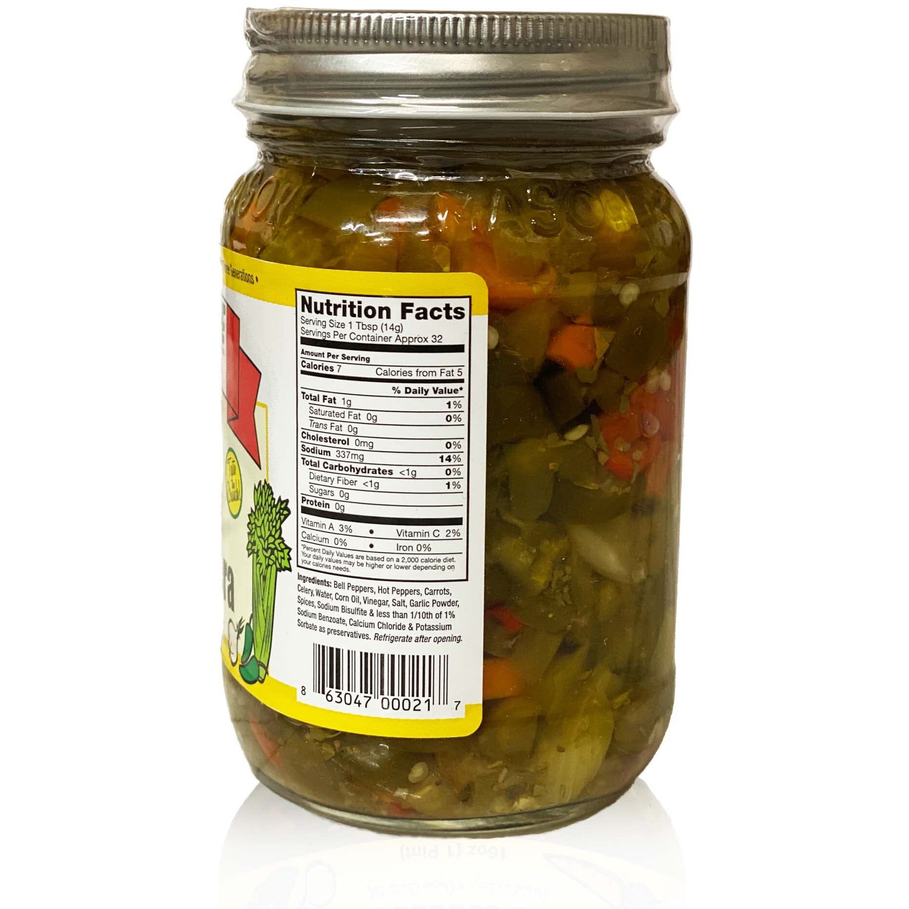 Southside Smitti's - Italian Style Giardiniera - Medium - 16 Oz - Best Chicago Style Giardiniera Peppers - Original Southside Recipe