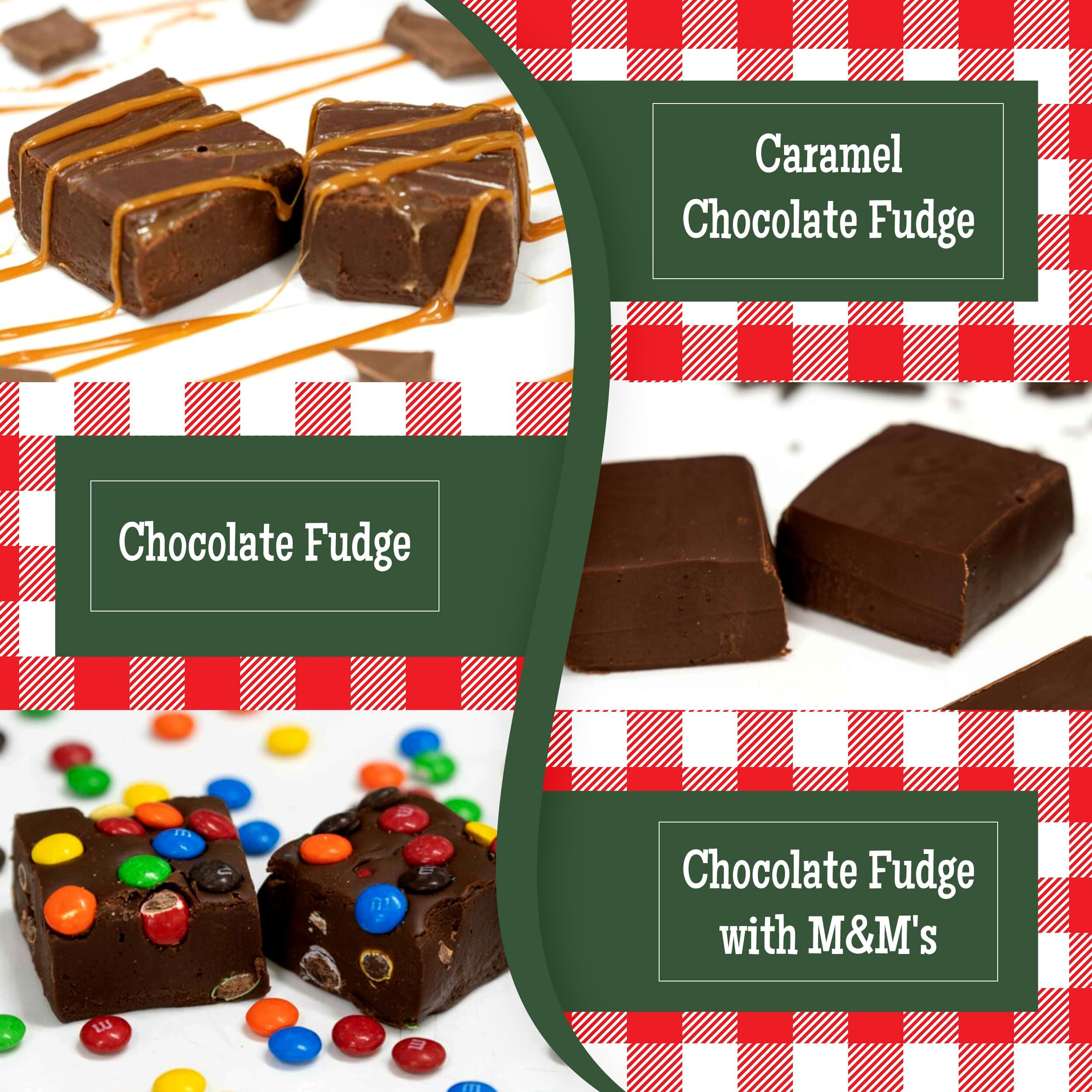 Valley Fudge, Chocolate Lovers Gift Box, Fresh Artisan Fudge, Real Butter, Bulk Gourmet Candy, Individually Wrapped, Birthday, Thank You, Housewarming Gift, 4 Oz, 6 Pieces, One And A Half Pounds