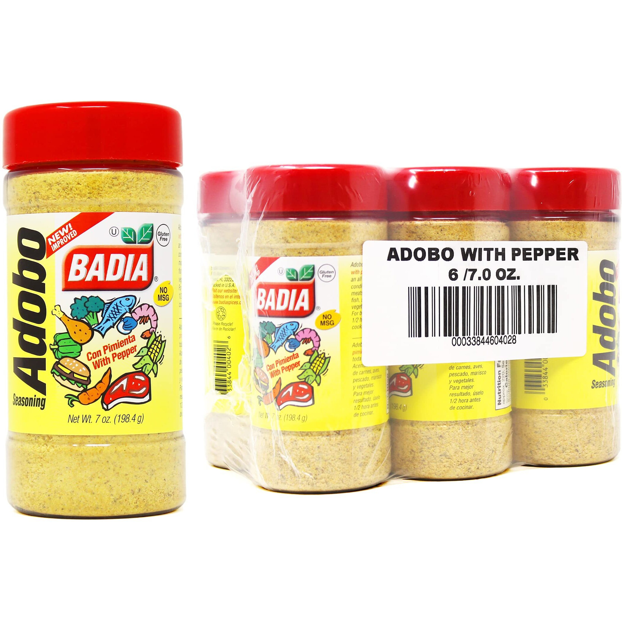 Badia Adobo With Pepper, 7 Ounce (Pack Of 6)