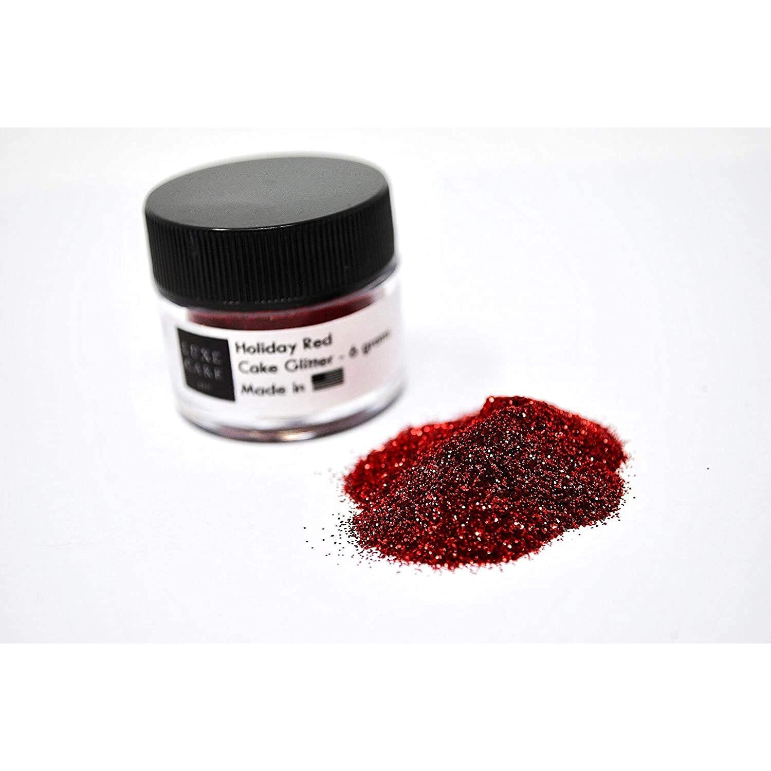 Holiday Red 6 Grams Luxury Diamond Dust For Cakes, Cupcakes, Cookies, Icing, Chocolate Wedding Party Baking Cupcake Cookie Ice Cream Decoration Supplies