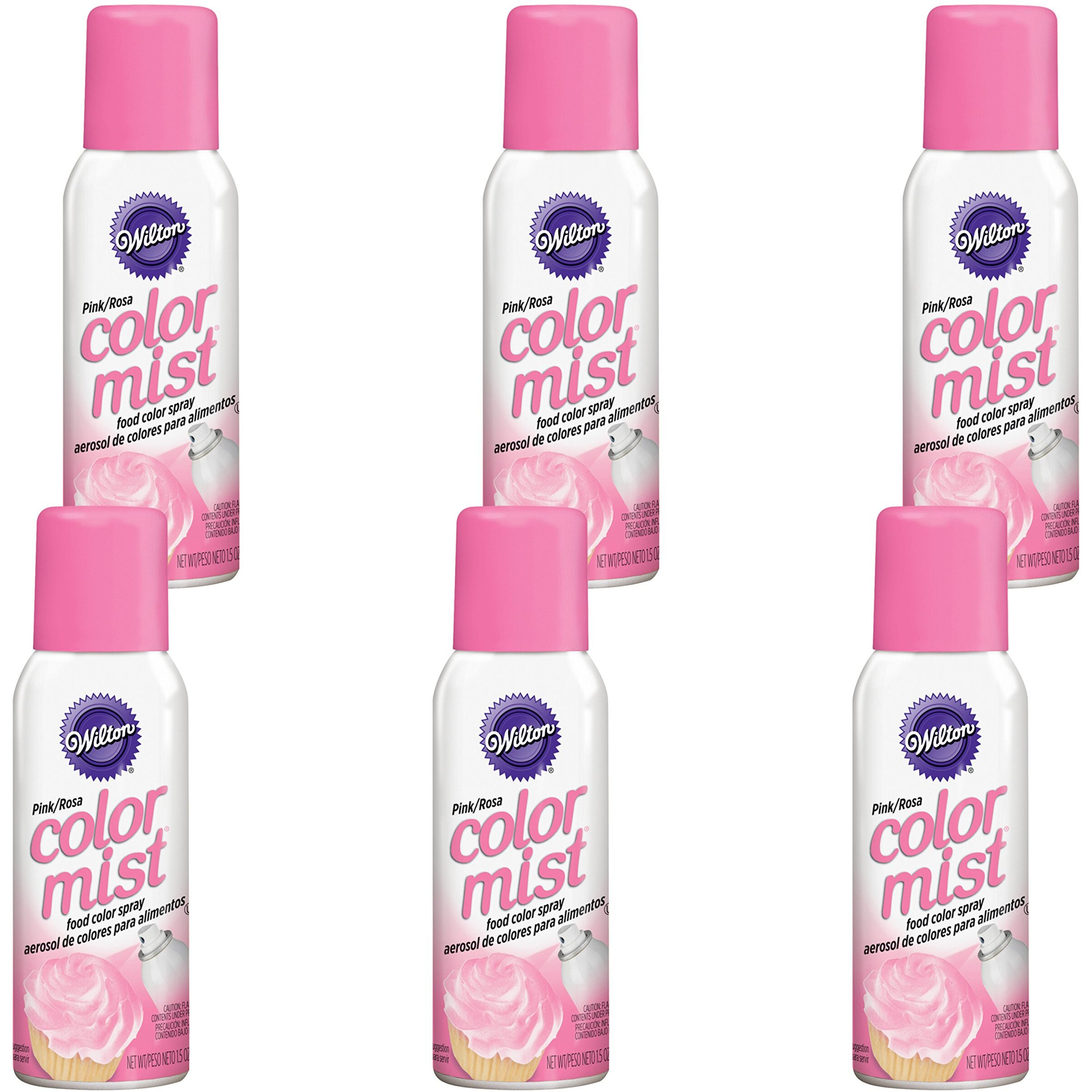 Wilton Pink Color Mist Food Color Spray, Multipack Of 6