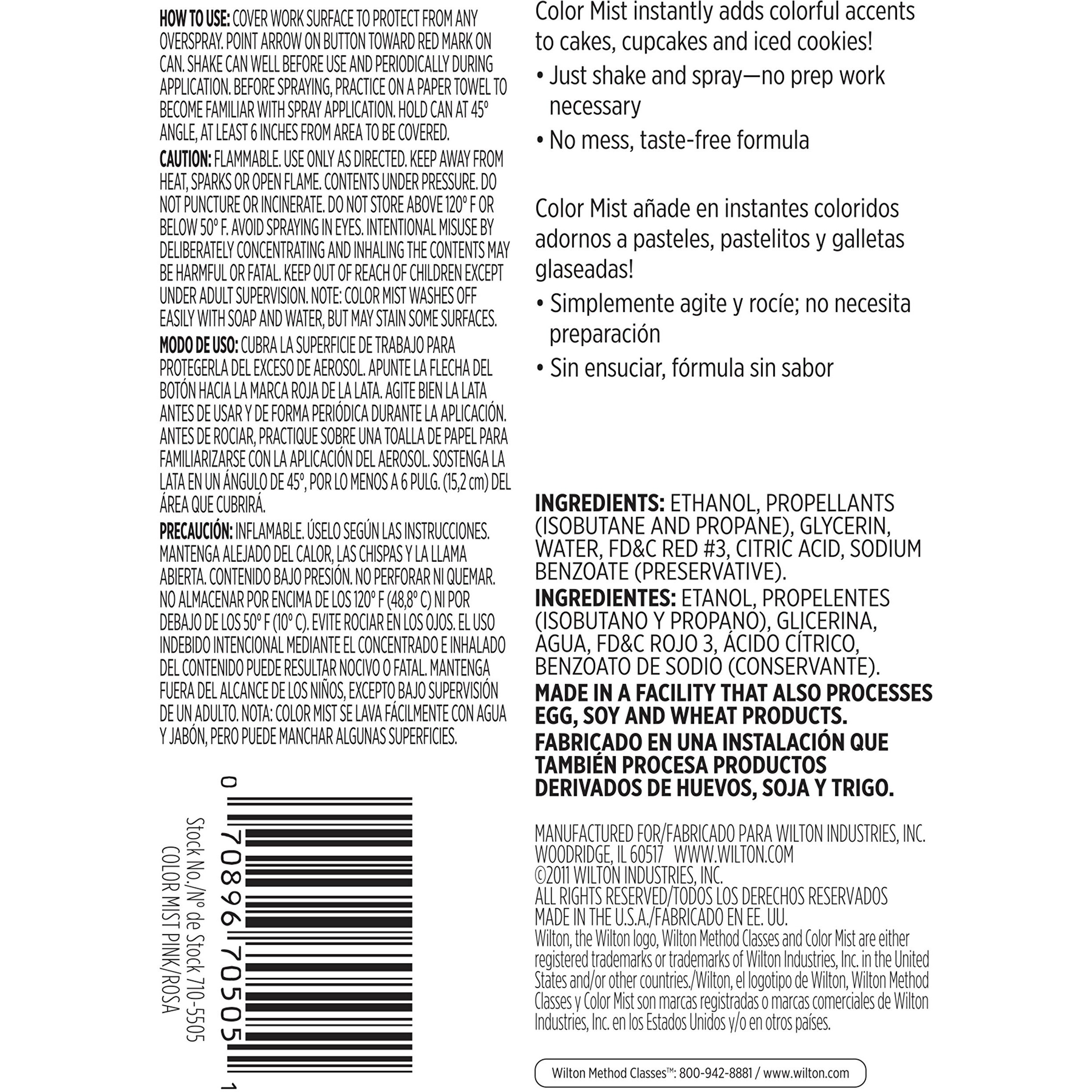 Wilton Pink Color Mist Food Color Spray, Multipack Of 6