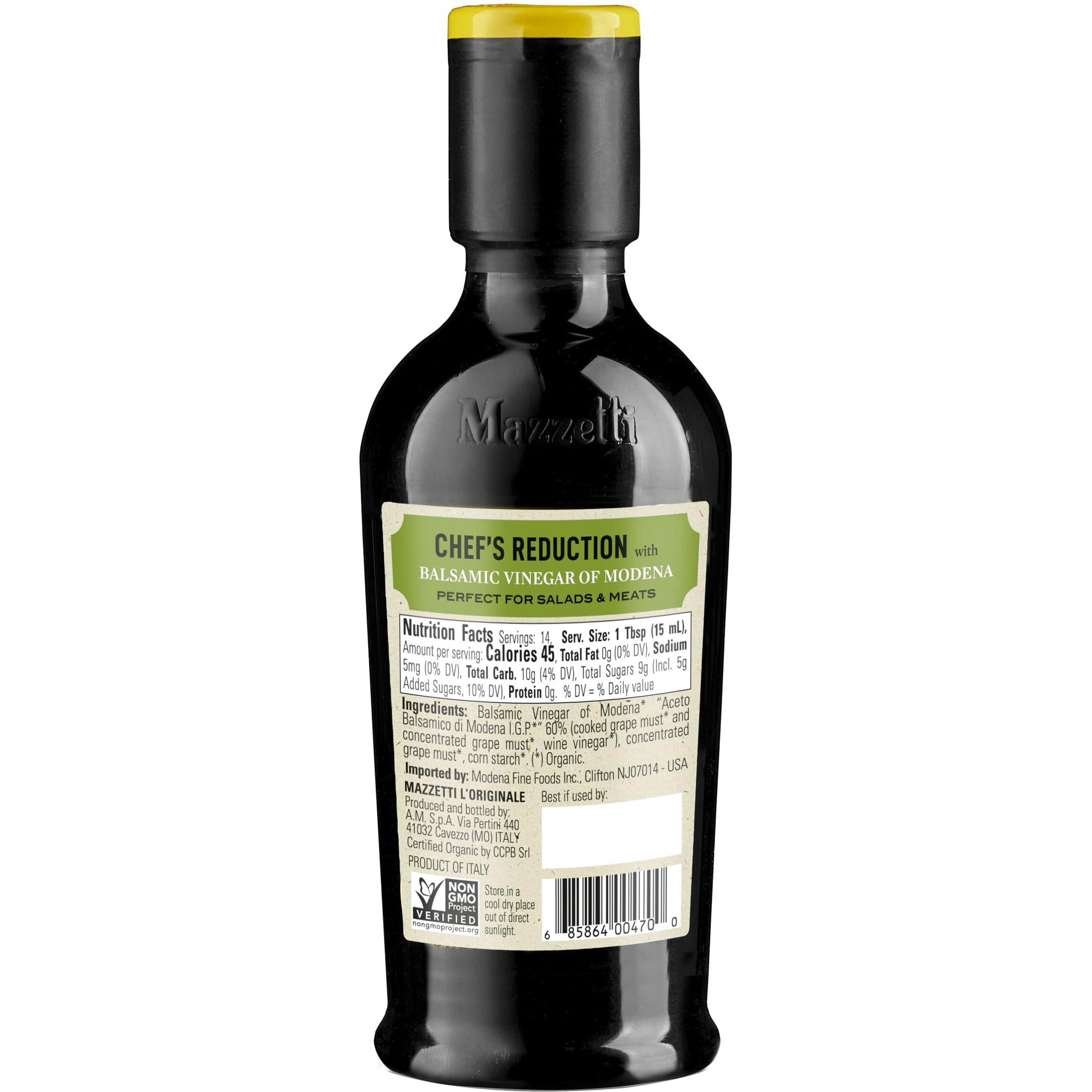 Mazzetti Organic Chef's Reduction Balsamic Glaze - New -12.9 Fl Oz