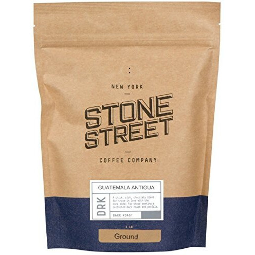 Stone Street Guatemala Antigua Gourmet Coffee, Ground, 1 Lb Bag, Single Origin, Dark Roast, 100% Arabica, Volcanic/High Altitude Soil