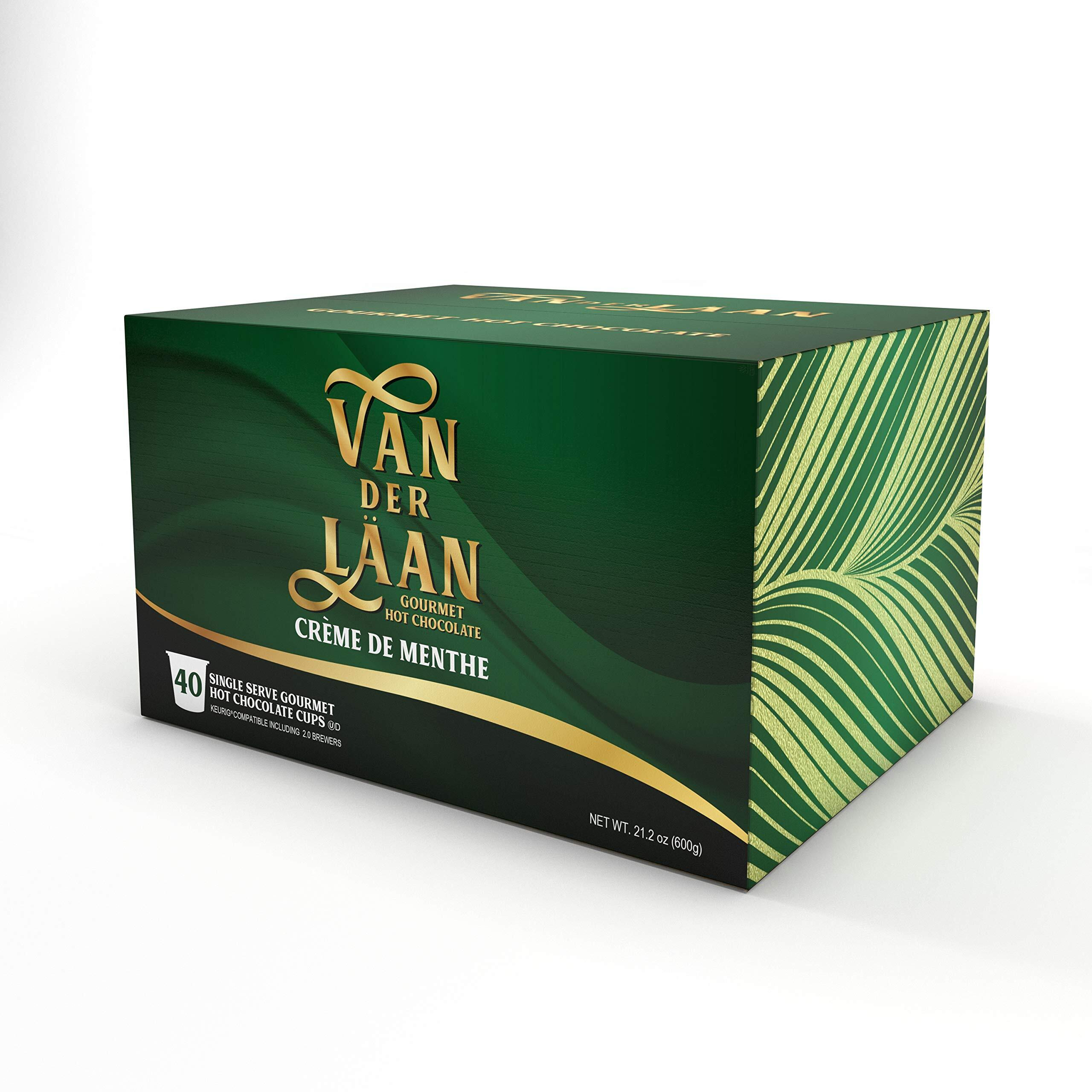 Van Der Laan Chocolate Hot Cocoa Pods, Crme De Menthe Gourmet Dutch Chocolate Compatible With K Cup Brewers Including 2.0, 40 Count