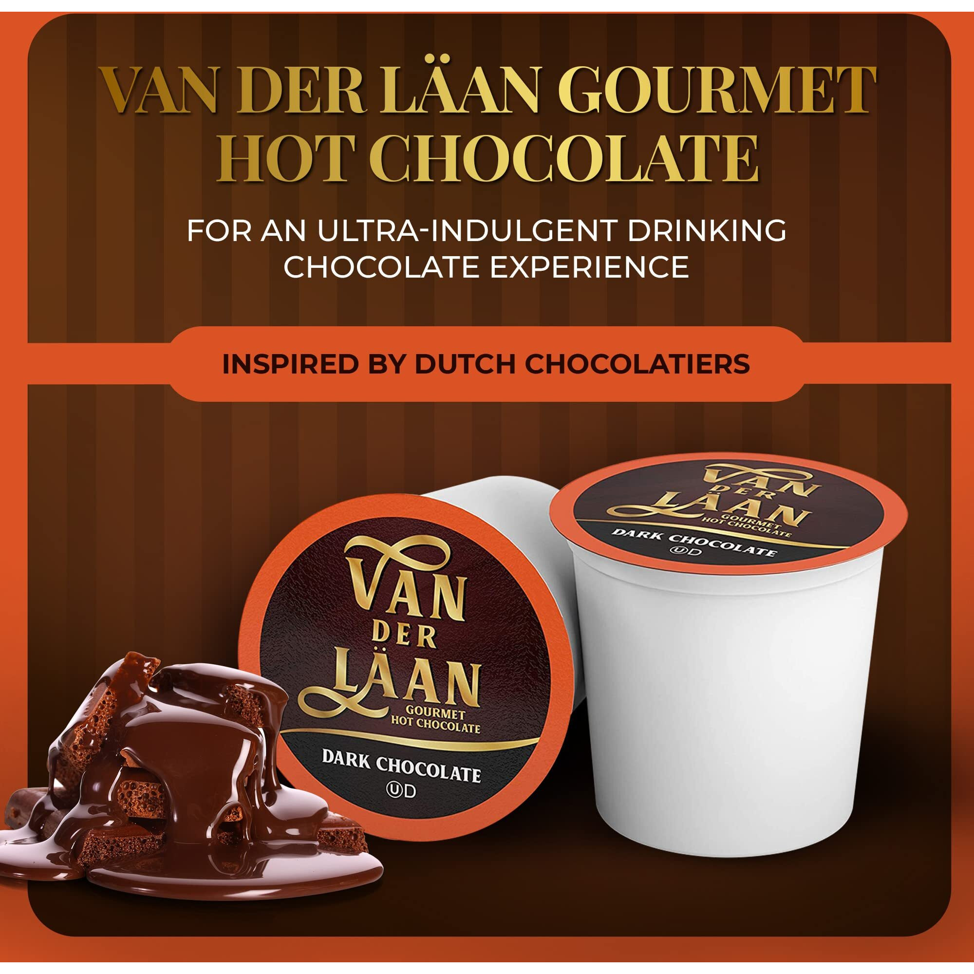 Van Der Laan Chocolate Hot Cocoa Pods, Crme De Menthe Gourmet Dutch Chocolate Compatible With K Cup Brewers Including 2.0, 40 Count