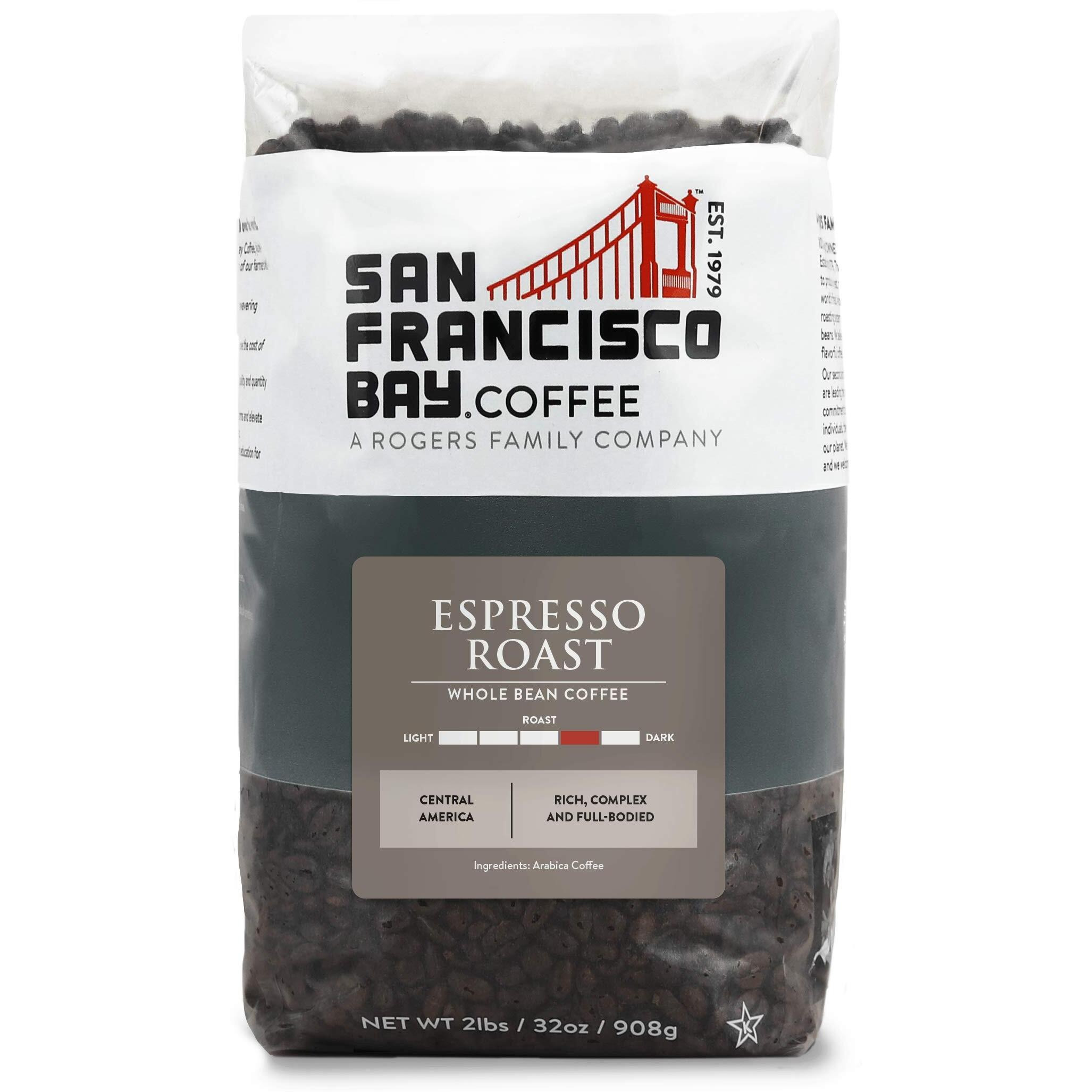 San Francisco Bay Whole Bean Coffee - Espresso Roast (2Lb Bag), Dark Medium Roast