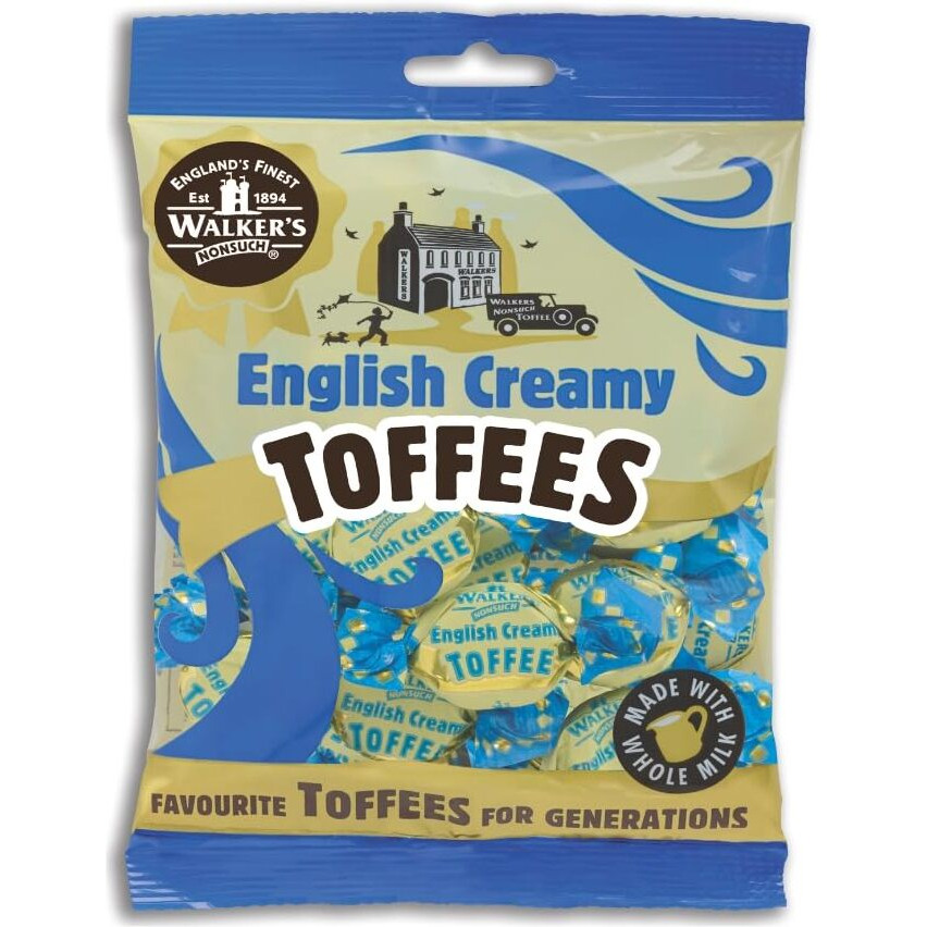 Walkers' Nonsuch English Creamy Toffees | With Whole Milk & Butter | Imported From Uk | Traditional British Sweets | Classic English Toffee | 5.29 Oz (Pack Of 2)