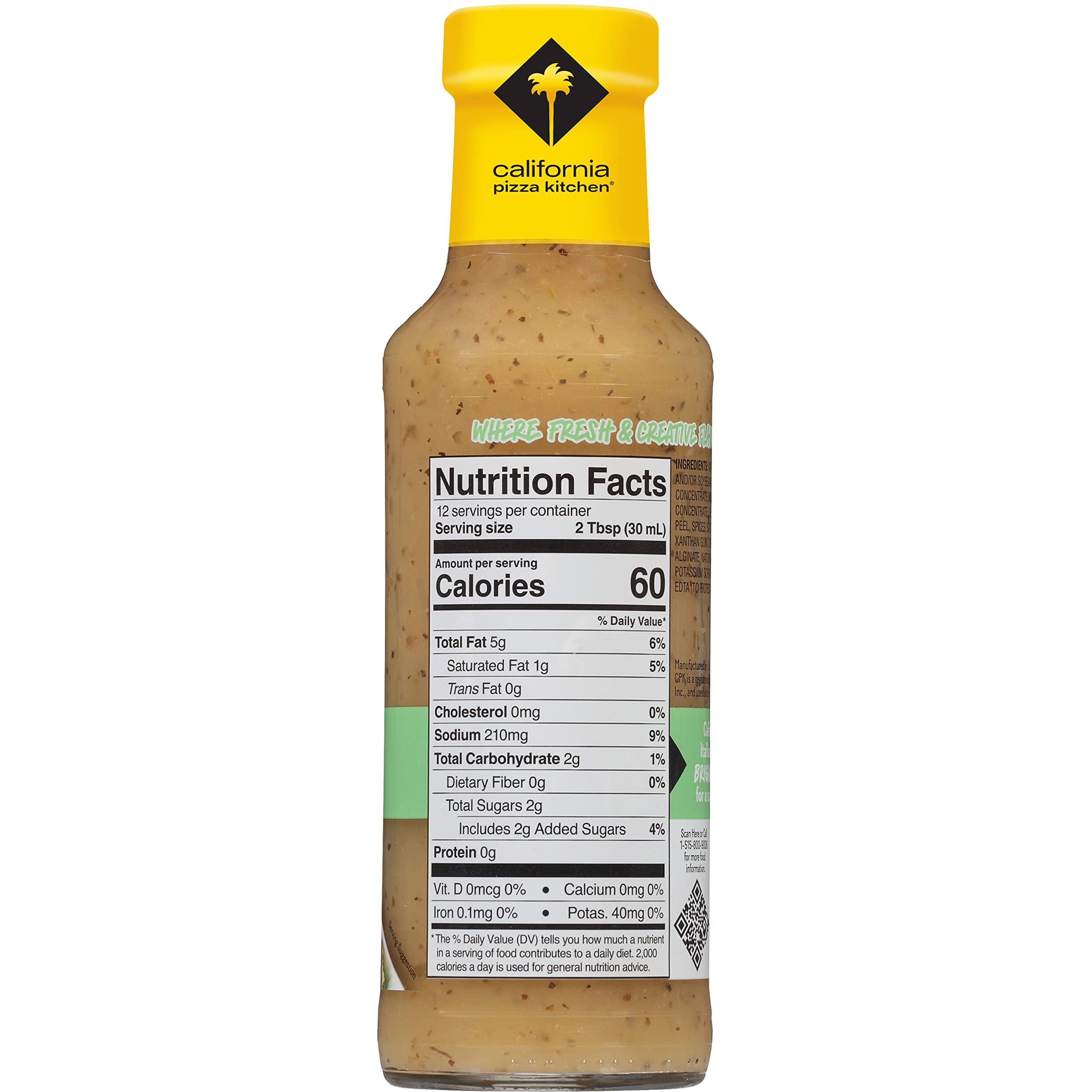 California Pizza Kitchen Italian Dressing - Zesty Italian Dressing, Restaurant-Like Italian Salad Dressings, Fresh And Creative Flavors Collide, Italian Dressing Mix, Cpk Dressings - 12 Fl Oz