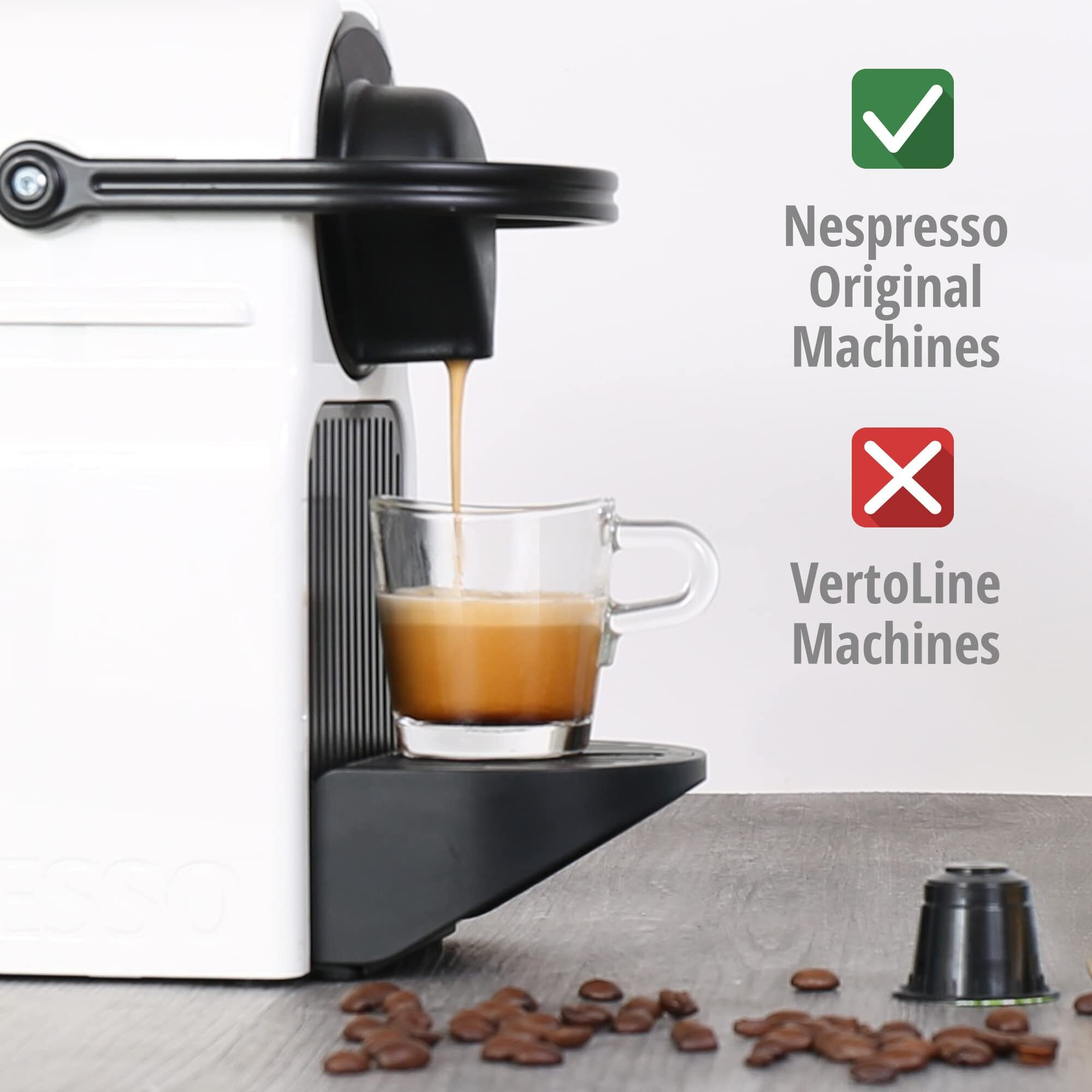 Gourmesso 100Ct Decaf Peru Dolce Decaf Coffee Pods I Compatible With Original Line Nespresso Machines | 10 Boxes I Light Roast I Intensity 3 | 100% Fair Trade I Decaffeinated Espresso Capsules