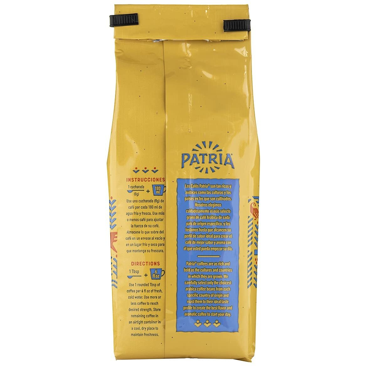 Patria Honduras Medium Roast Ground Coffee, 12Oz Bag (Pack Of 1)