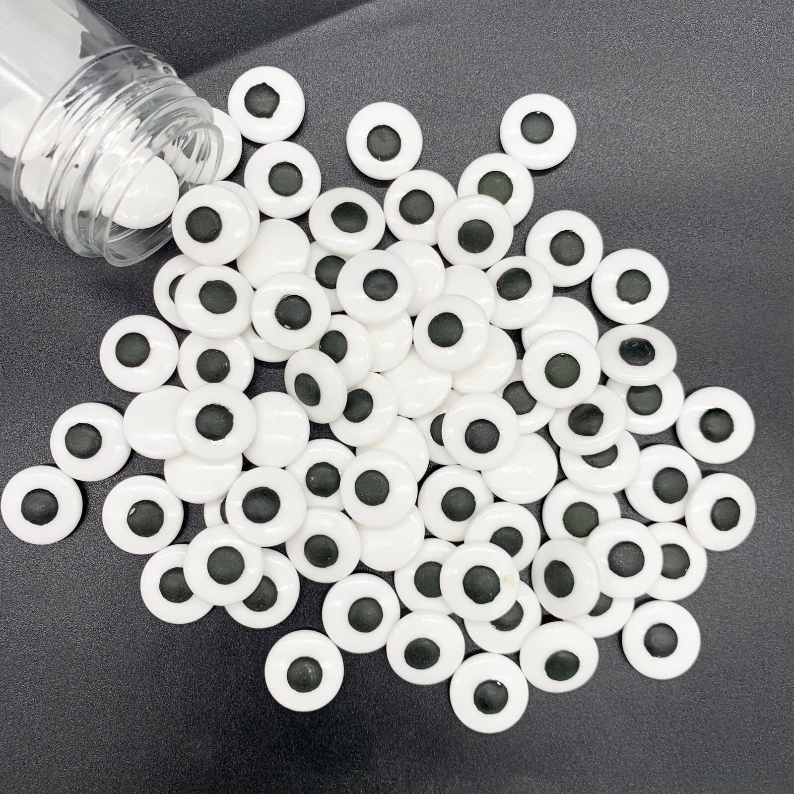 Weraru Big Candy Eyeballs Eye Ball Sweets Cake Cupcake Toppers Cookie Dessert Sprinkles Decorations For Christmas Birthday Party Supplies 4.2Ounce