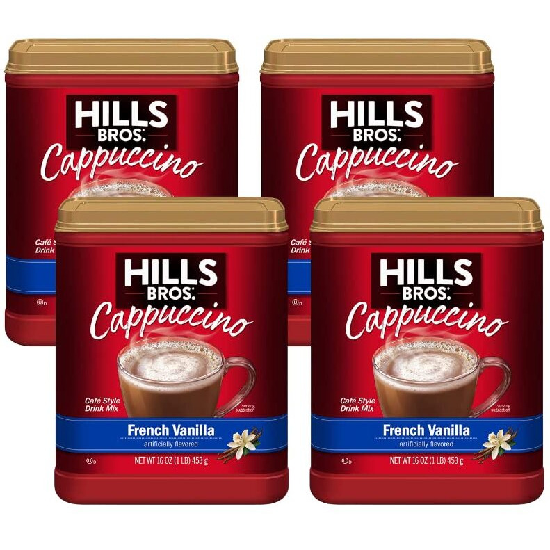 Hills Bros. Flavor Coffee (French Vanilla, 16 Ounce (Pack Of 4)