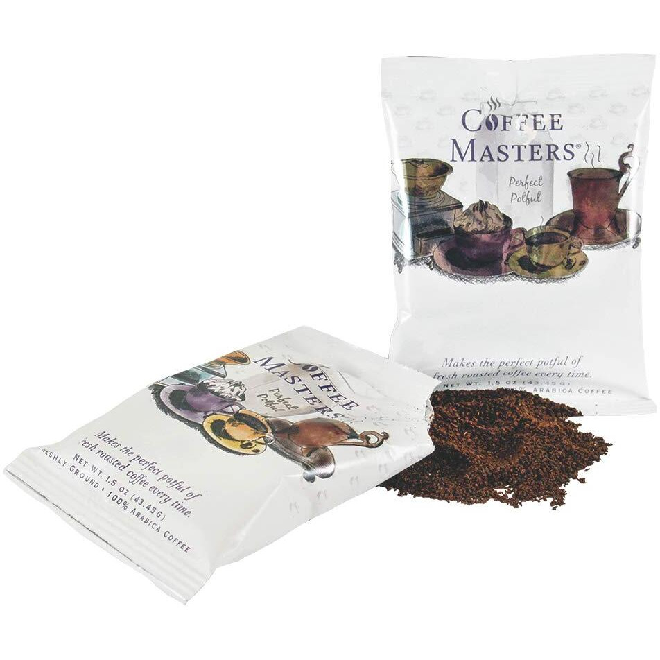 Coffee Masters Perfect Potful Breakfast Blend Ground Coffee, 1.5-Ounce Packets (Pack Of 12)