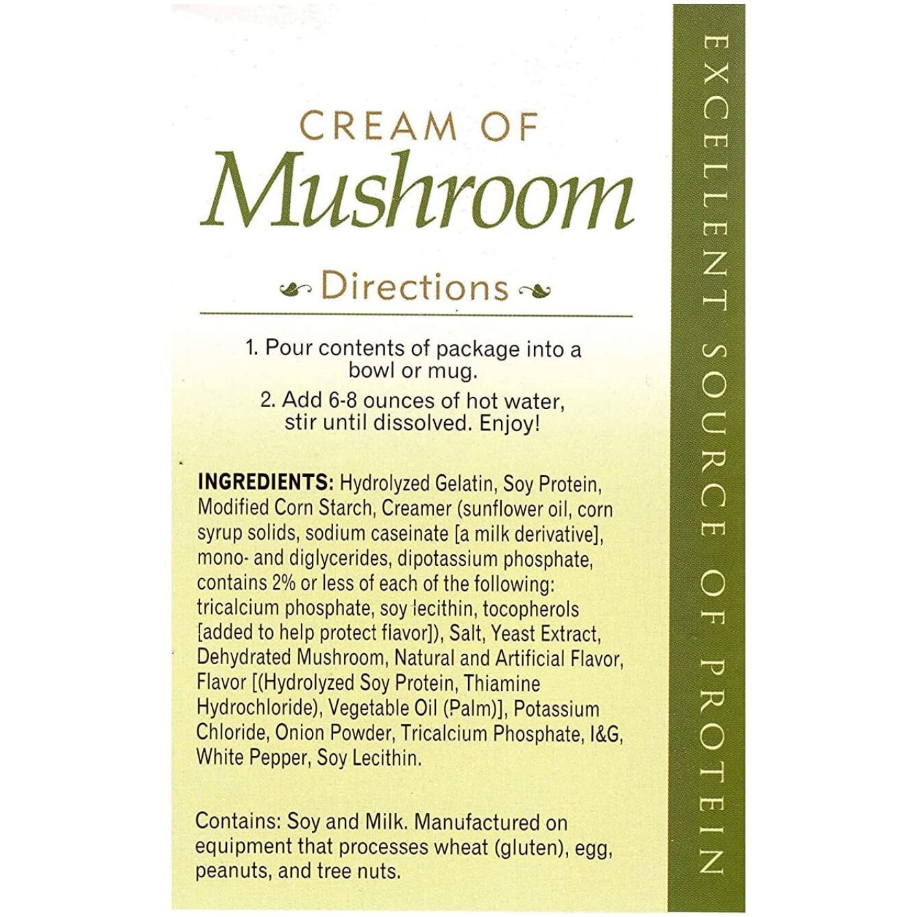 Fitwise - High Protein Soup, 15G Protein, Low Calorie, Low Fat, Low Carb, Ideal Protein Compatible, 7 Servings Per Box (Cream Of Mushroom)