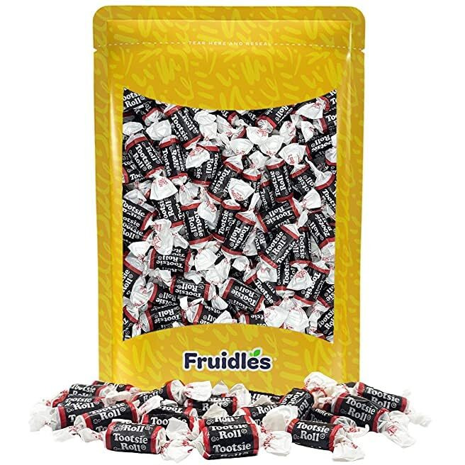 Fruidles Tootsie Original Chocolatey Tootsie Twist Midgees Roll, Peanut-Free, Gluten-Free, Kosher Certified, Individually Wrapped (2 Pounds)