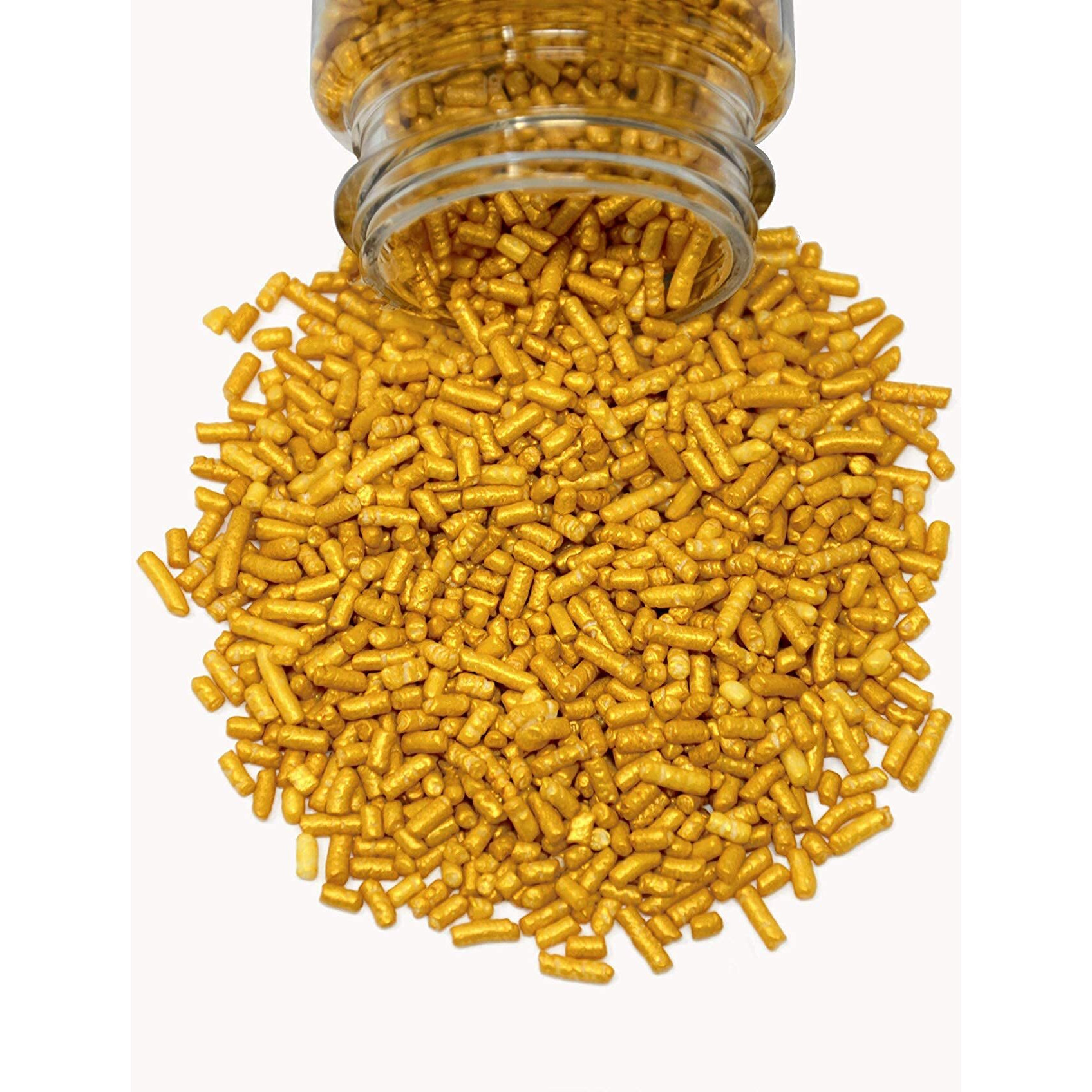 Mystic Sprinkles Sparkling Gold Jimmies 3.2Oz Bottle