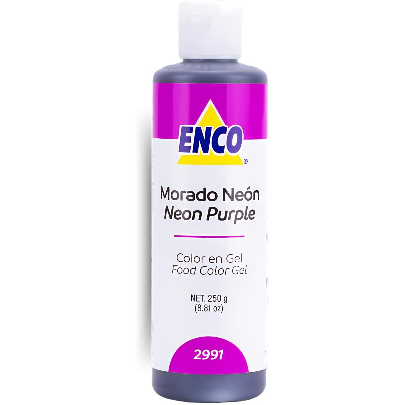 Enco Food Coloring Gel Neon Purple 8.8 Oz (250G) Concentrated, Vegan