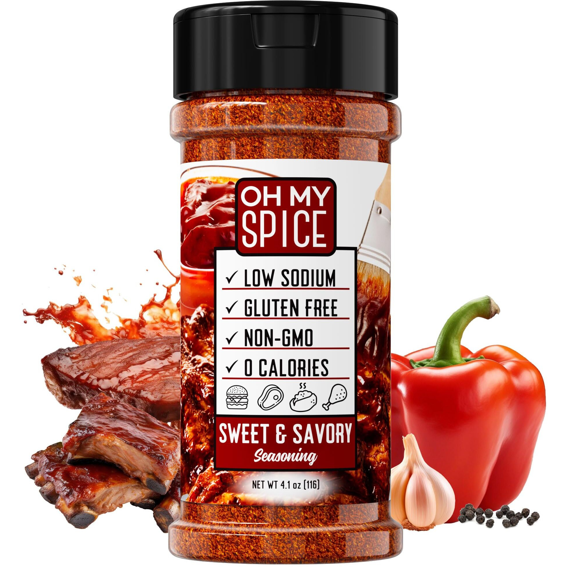 Bbq Rub Seasoning - Gluten Free Sweet & Savory Blend For Chicken, Steak & Pork. Bbq Sauce Powder With Paprika, Chili, Garlic, Sea Salt & Cayenne Pepper. Barbecue Rub Spice Mix For Every Meat 4.1Oz