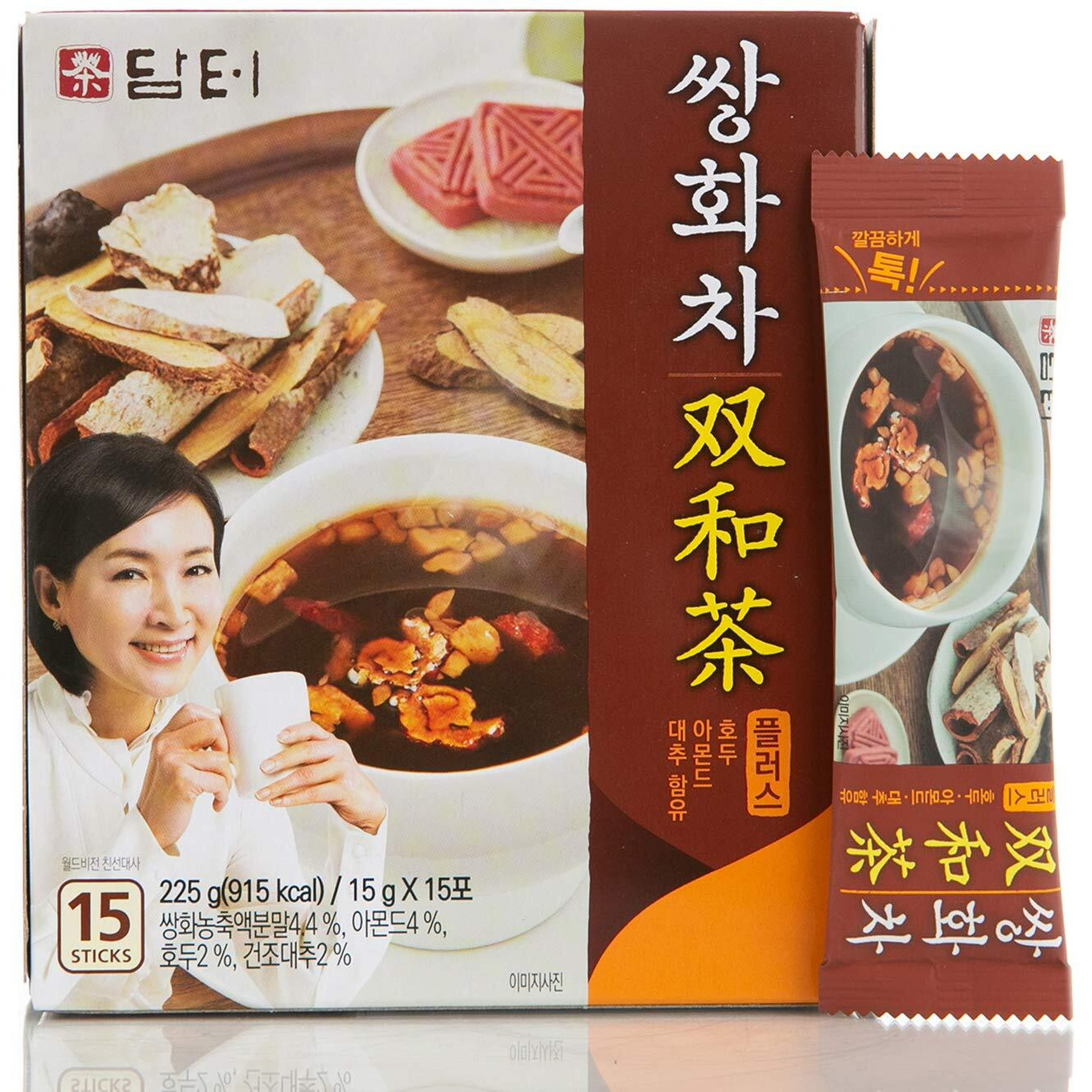 Damtuh Herbal Tea (Ssanghwa Tea) Herbal Plus 15G X 15 Sticks