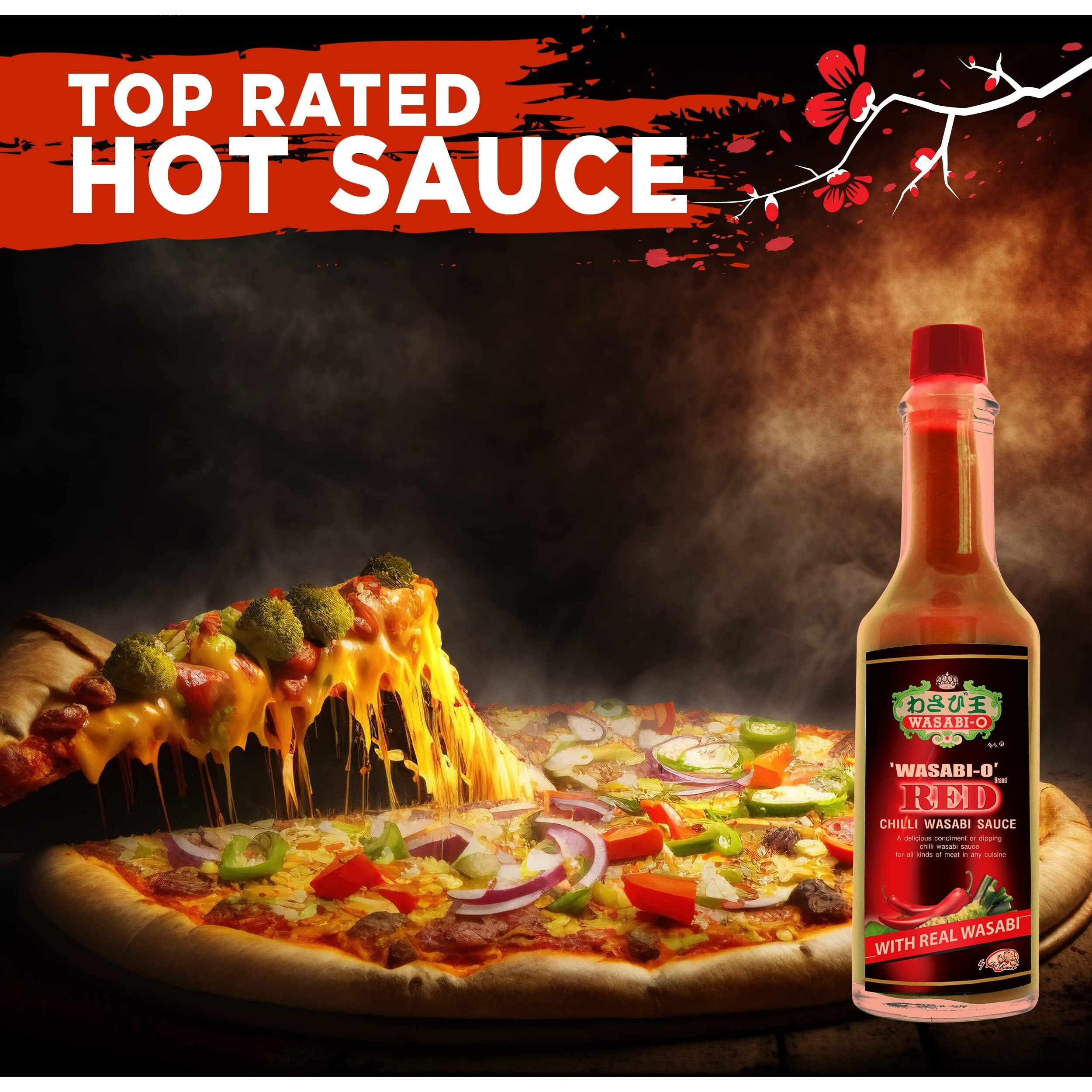 Wasabi-O Wasabi Red Chili Hot & Spicy Sauce - Fresh Made Japanese Sauce With Pure & Real Wasabi, Gluten Free & Vegan Wasabi Sauce For Steak & Sushi, 55G Bottle